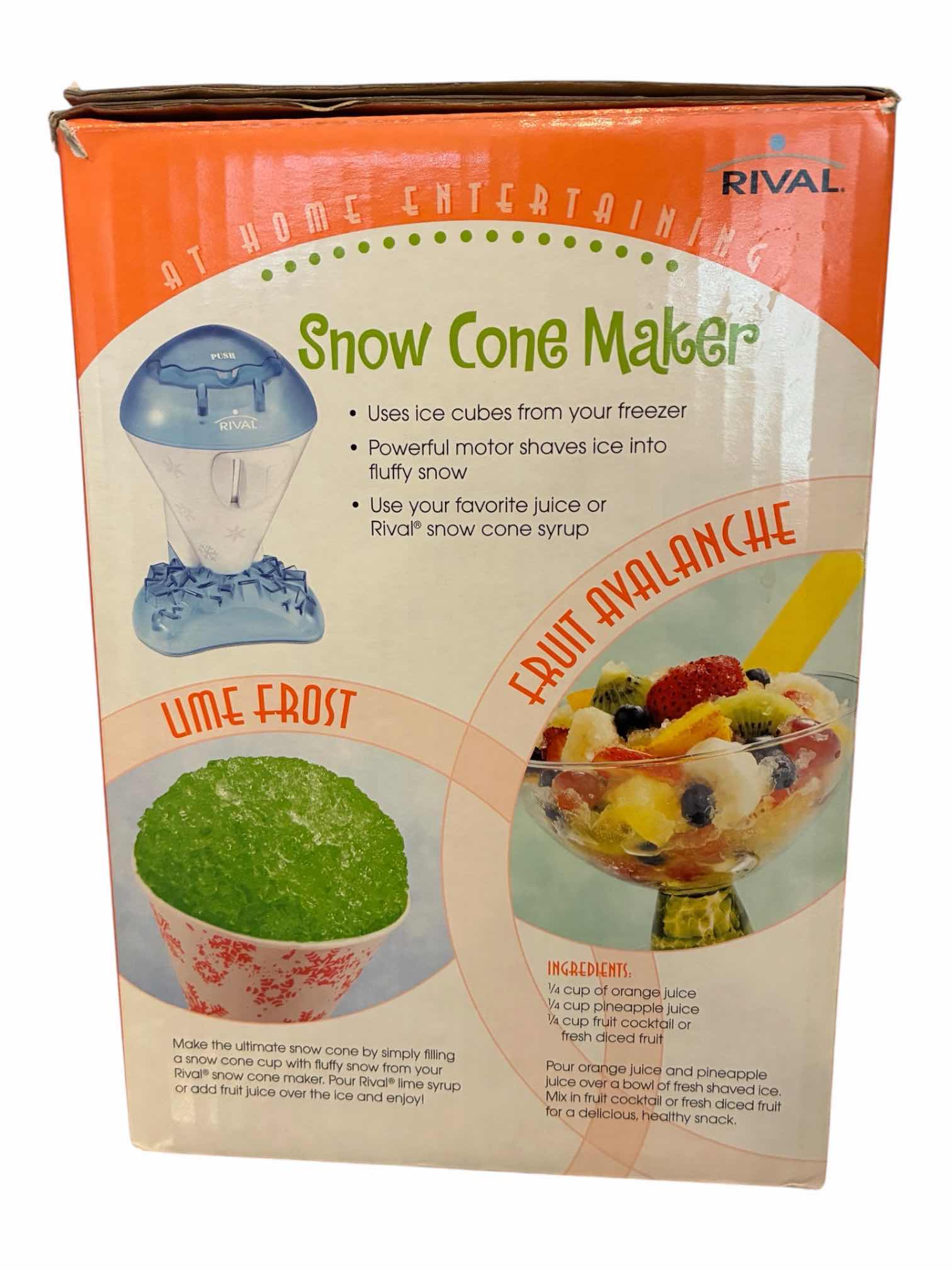 Photo 1 of RIVAL SNOWCONE MAKER