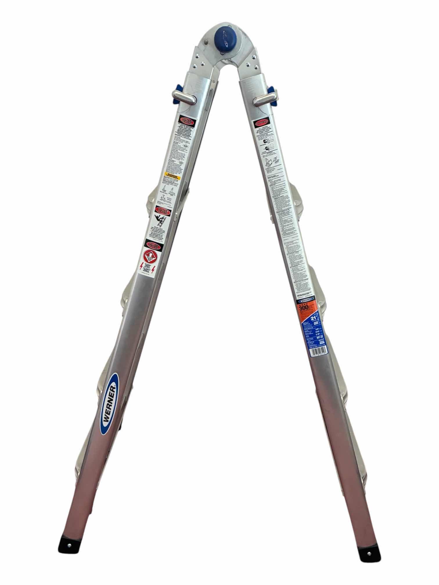 Photo 1 of WERNER 22’ MULTIPOSITION EXTENSION TELESCOPING LADDER MT-22 $320