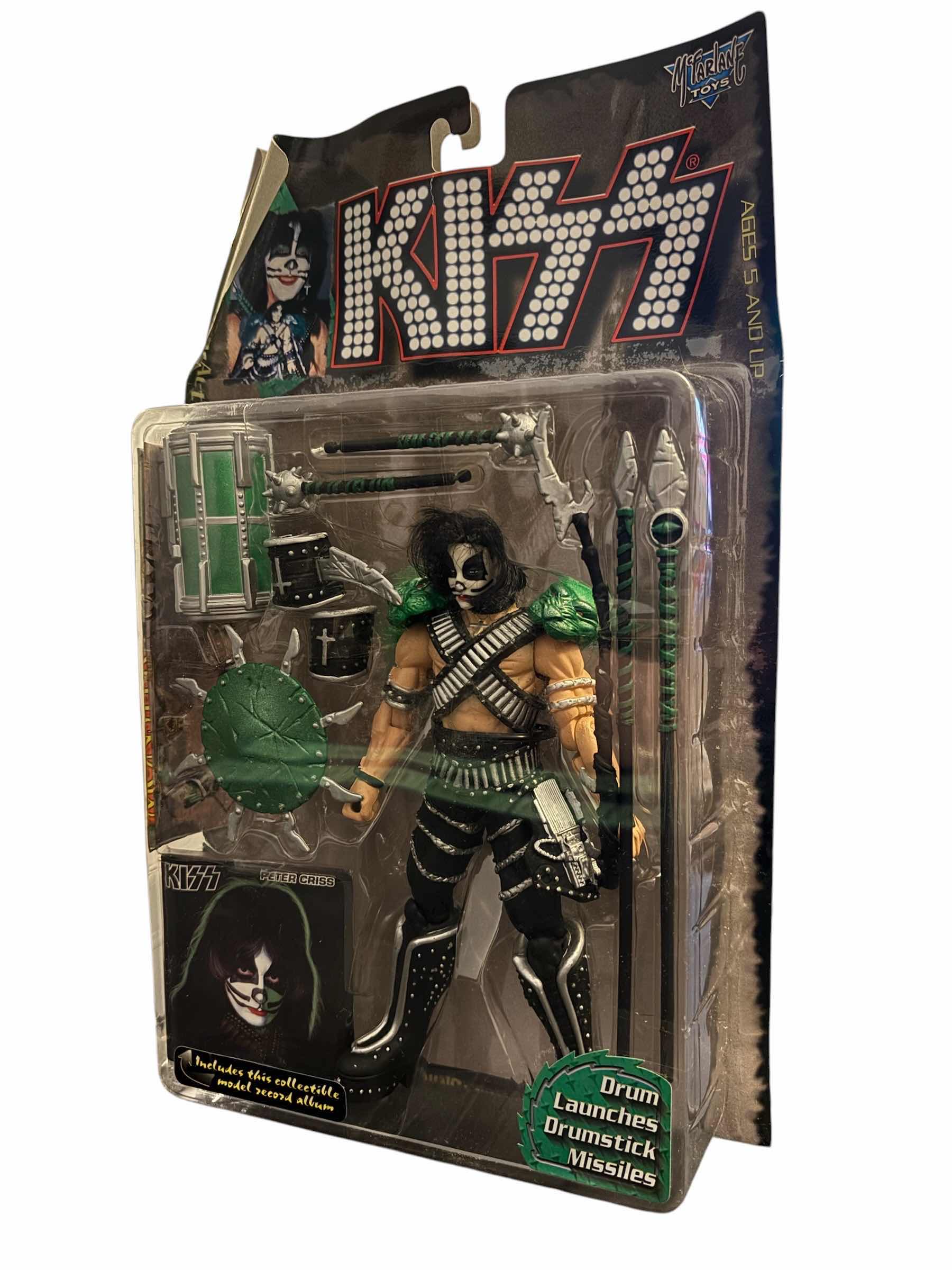 Photo 1 of 1997 MCFARLANE TOYS KISS PETER CRISS ULTRA ACTION FIGURE & ACCESSORIES