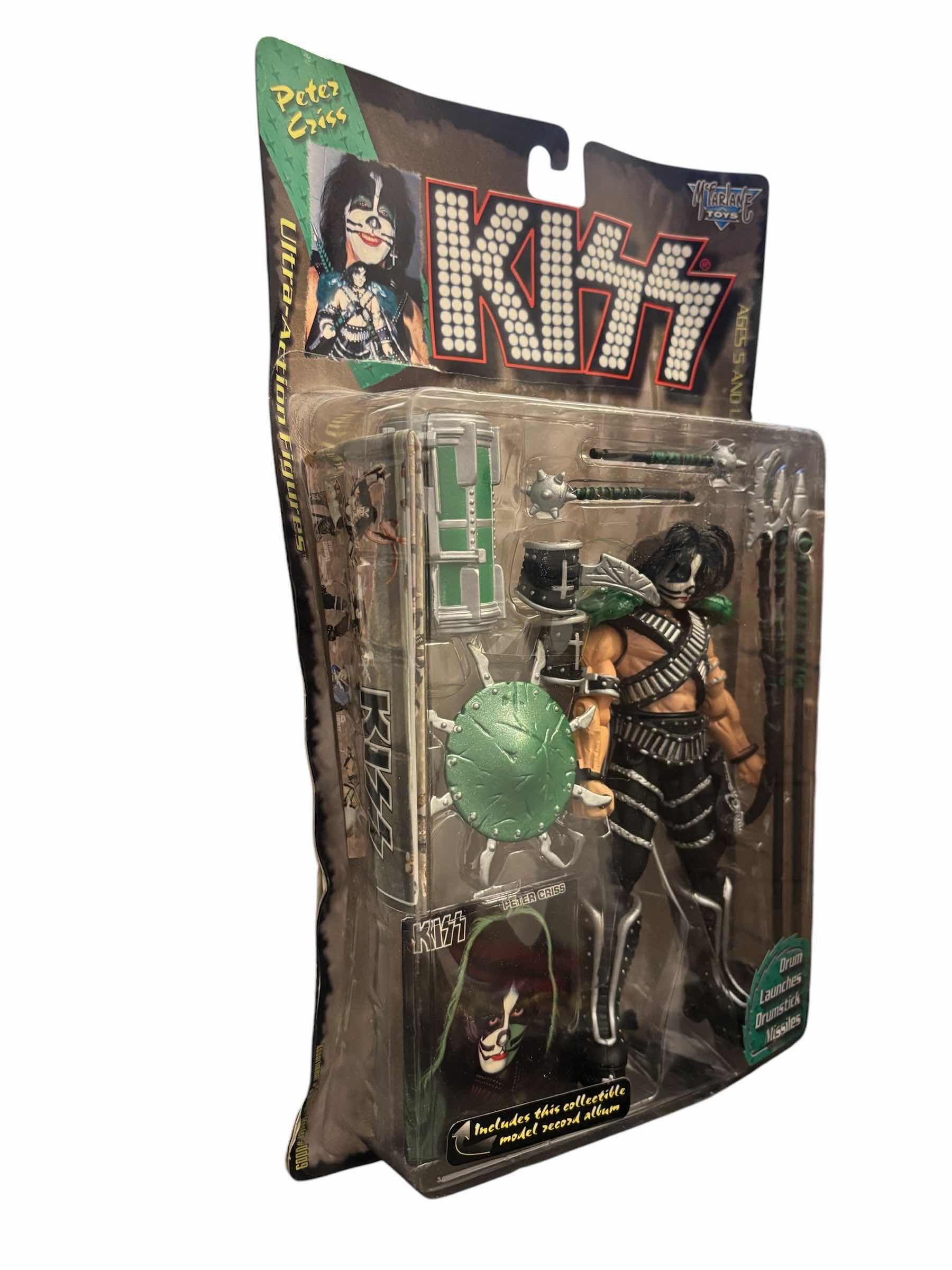 Photo 1 of 1997 MCFARLANE TOYS KISS PETER CRISS ULTRA ACTION FIGURE & ACCESSORIES