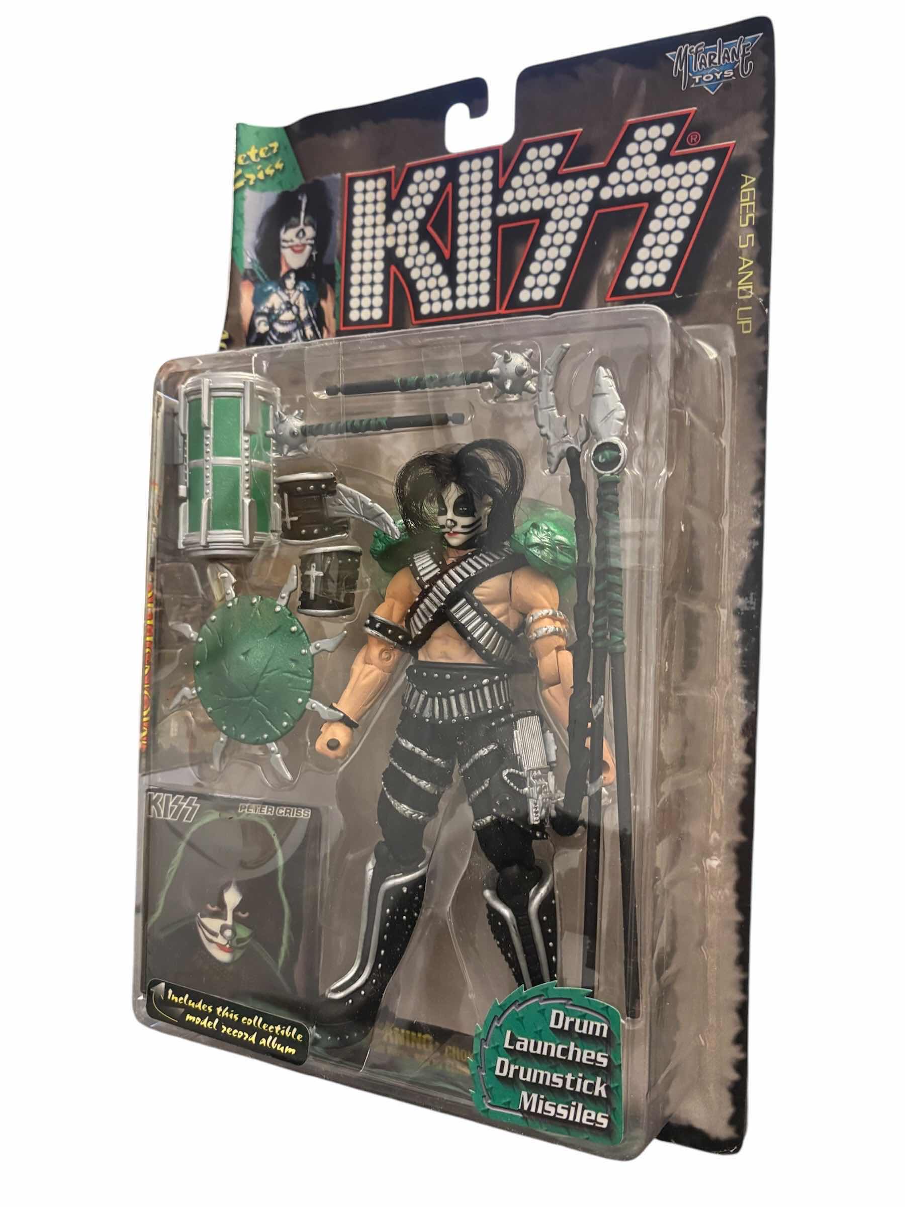 Photo 1 of 1997 MCFARLANE TOYS KISS PETER CRISS ULTRA ACTION FIGURE & ACCESSORIES