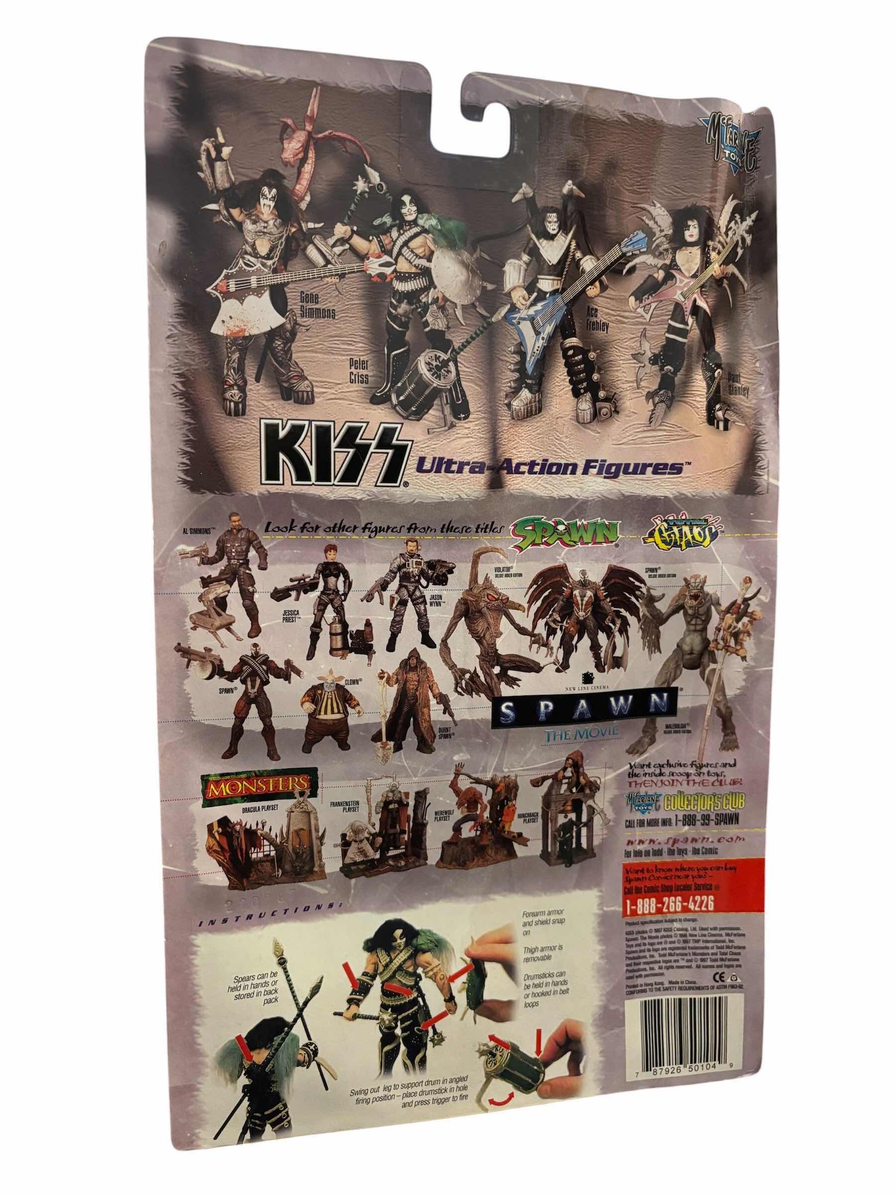 Photo 1 of 1997 MCFARLANE TOYS KISS PETER CRISS ULTRA ACTION FIGURE & ACCESSORIES