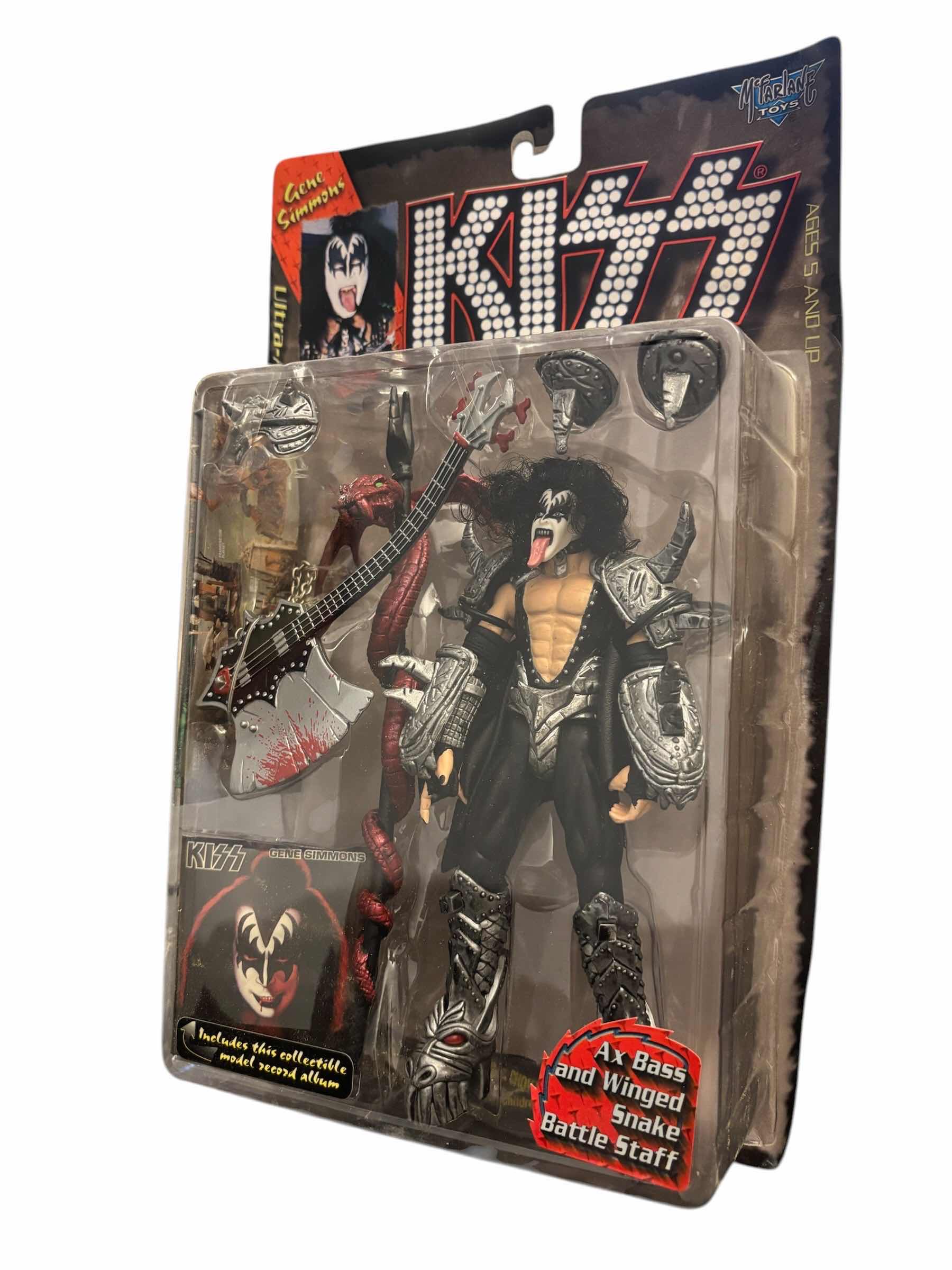 Photo 1 of 1997 MCFARLANE TOYS KISS GENE SIMMONS ULTRA ACTION FIGURE & ACCESSORIES
