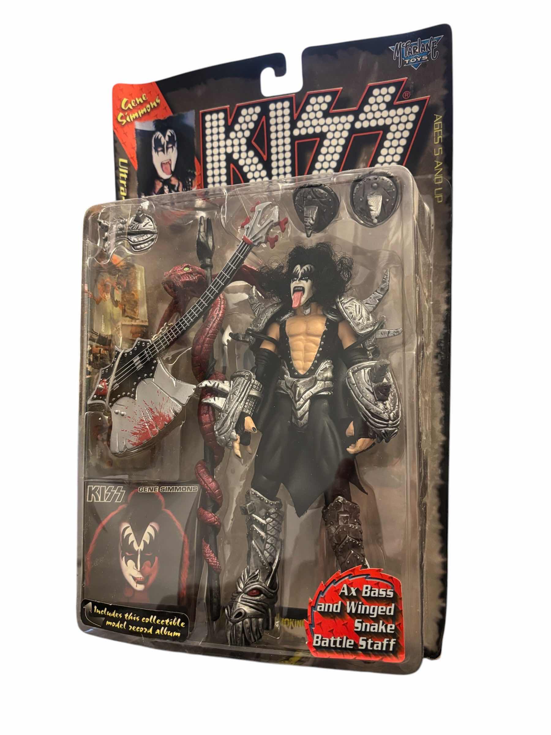 Photo 1 of 1997 MCFARLANE TOYS KISS GENE SIMMONS ULTRA ACTION FIGURE & ACCESSORIES