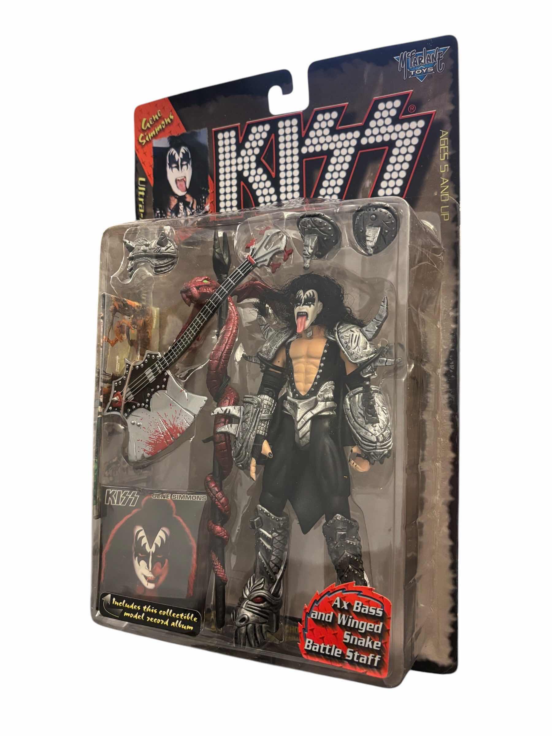 Photo 1 of 1997 MCFARLANE TOYS KISS GENE SIMMONS ULTRA ACTION FIGURE & ACCESSORIES