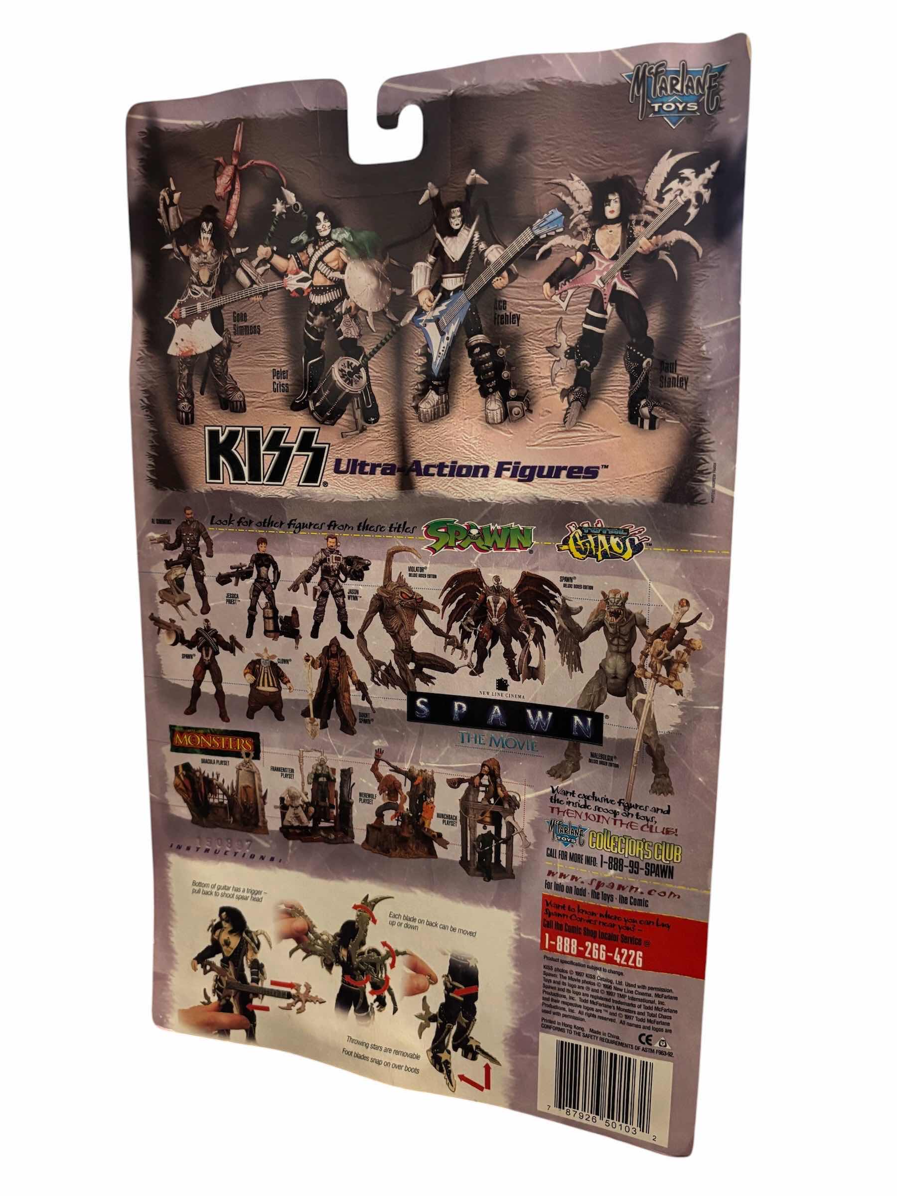 Photo 1 of 1997 MCFARLANE TOYS KISS PAUL STANLEY ULTRA ACTION FIGURE & ACCESSORIES