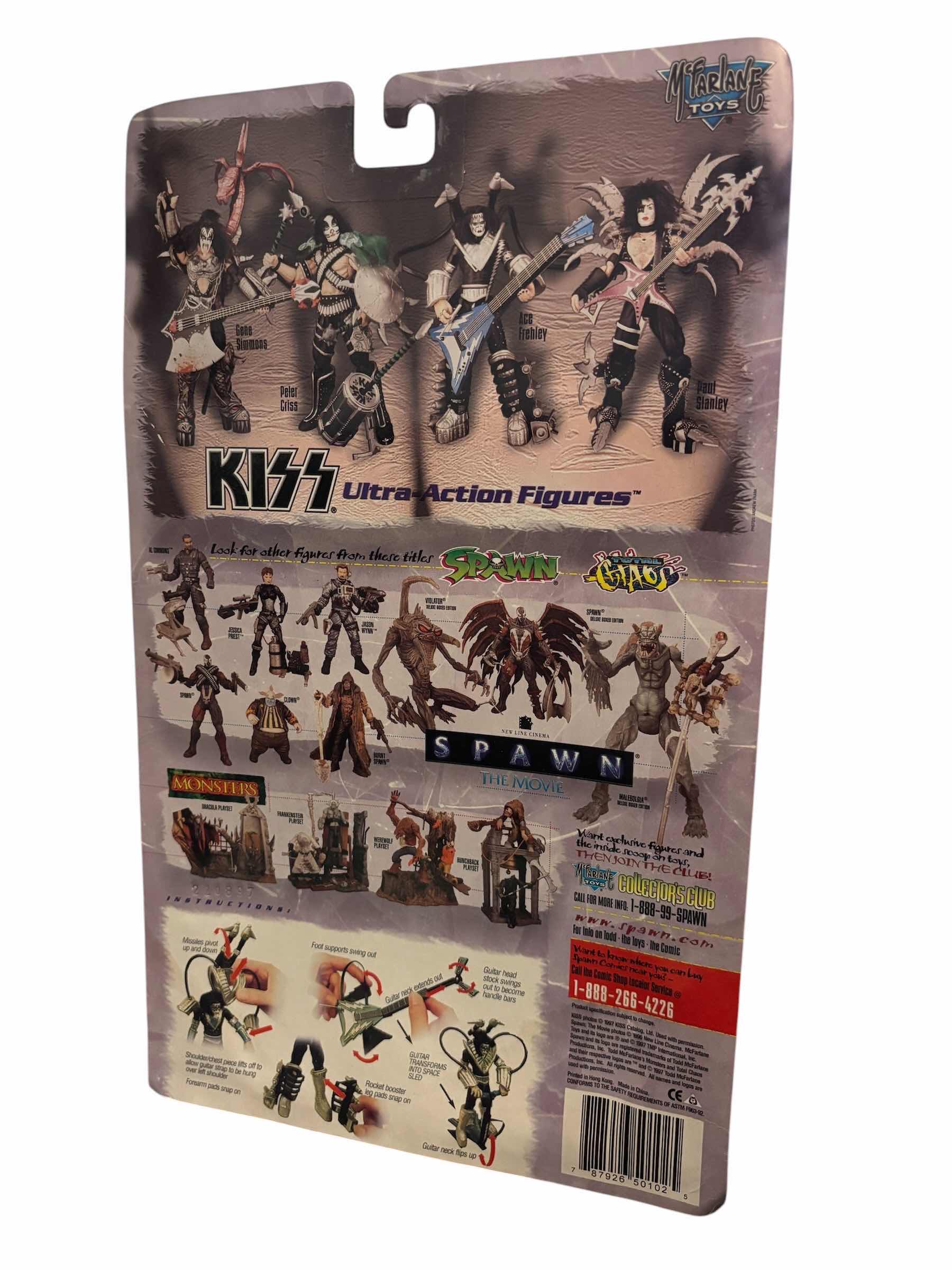 Photo 1 of 1997 MCFARLANE TOYS KISS ACE FREHLEY ULTRA ACTION FIGURE & ACCESSORIES