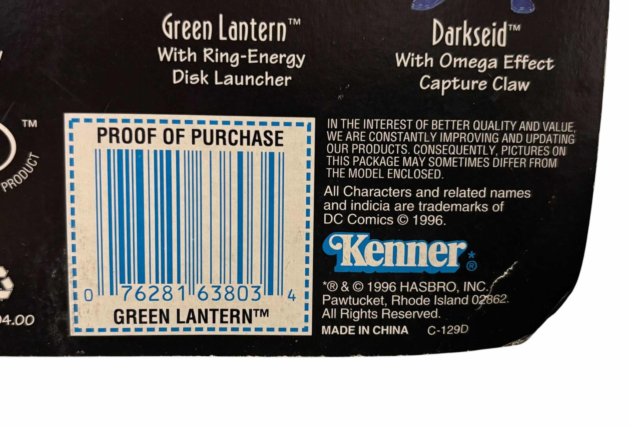Photo 1 of 1996 HASBRO KENNER TOTAL JUSTICE GREEN LANTERN W RING-ENERGY DISK LAUNCHER & ACCESSORIES