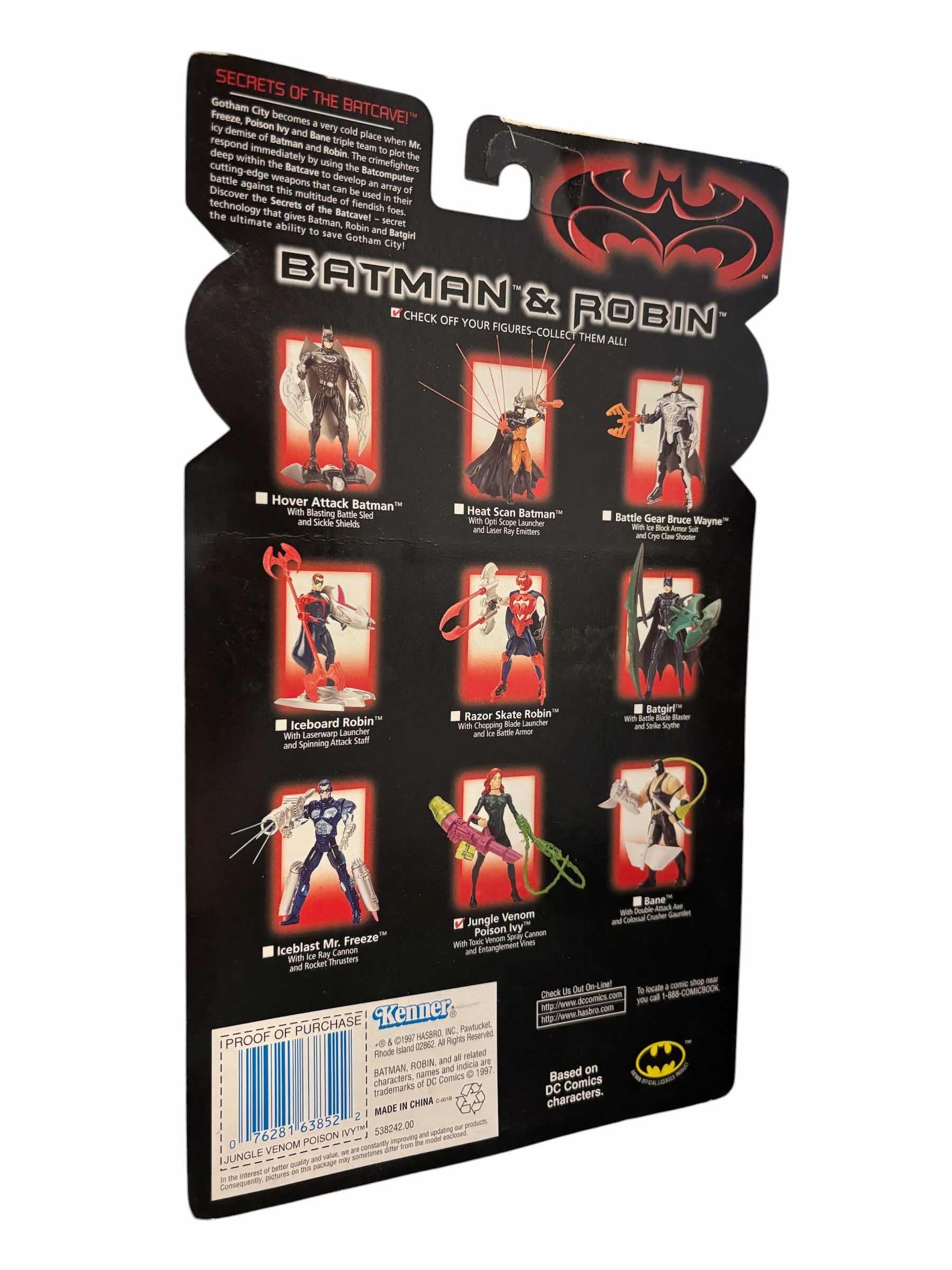Photo 1 of 1997 HASBRO KENNER BATMAN & ROBIN JUNGLE VENOM POISON IVY ACTION FIGURE W TOXIC VENOM SPRAY CANNON & ENTANGLEMENT VINES