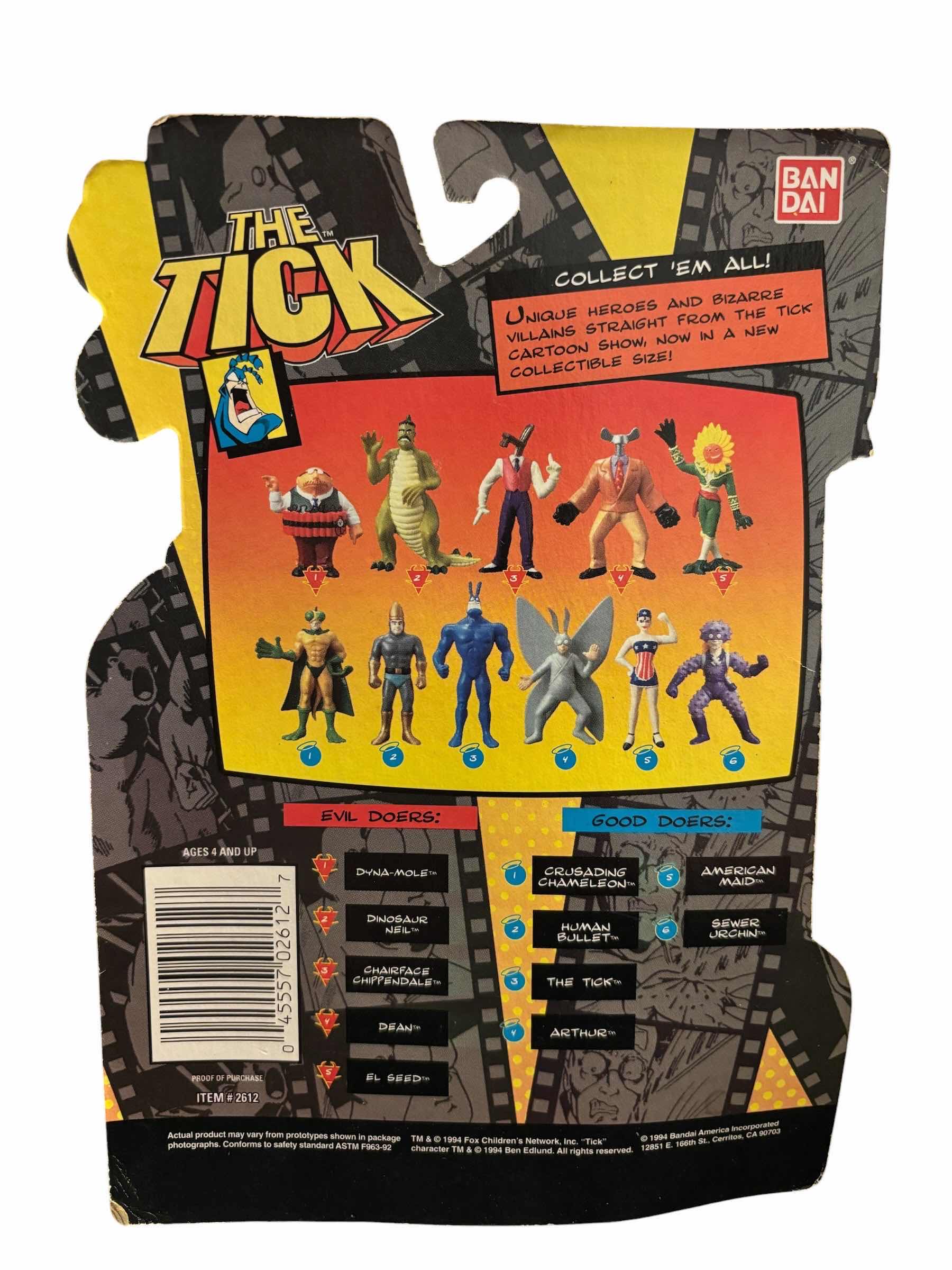 Photo 1 of 1994 BANDAI THE TICK COLLECTIBLE FIGURE, CHAIRFACE CHIPPENDALE