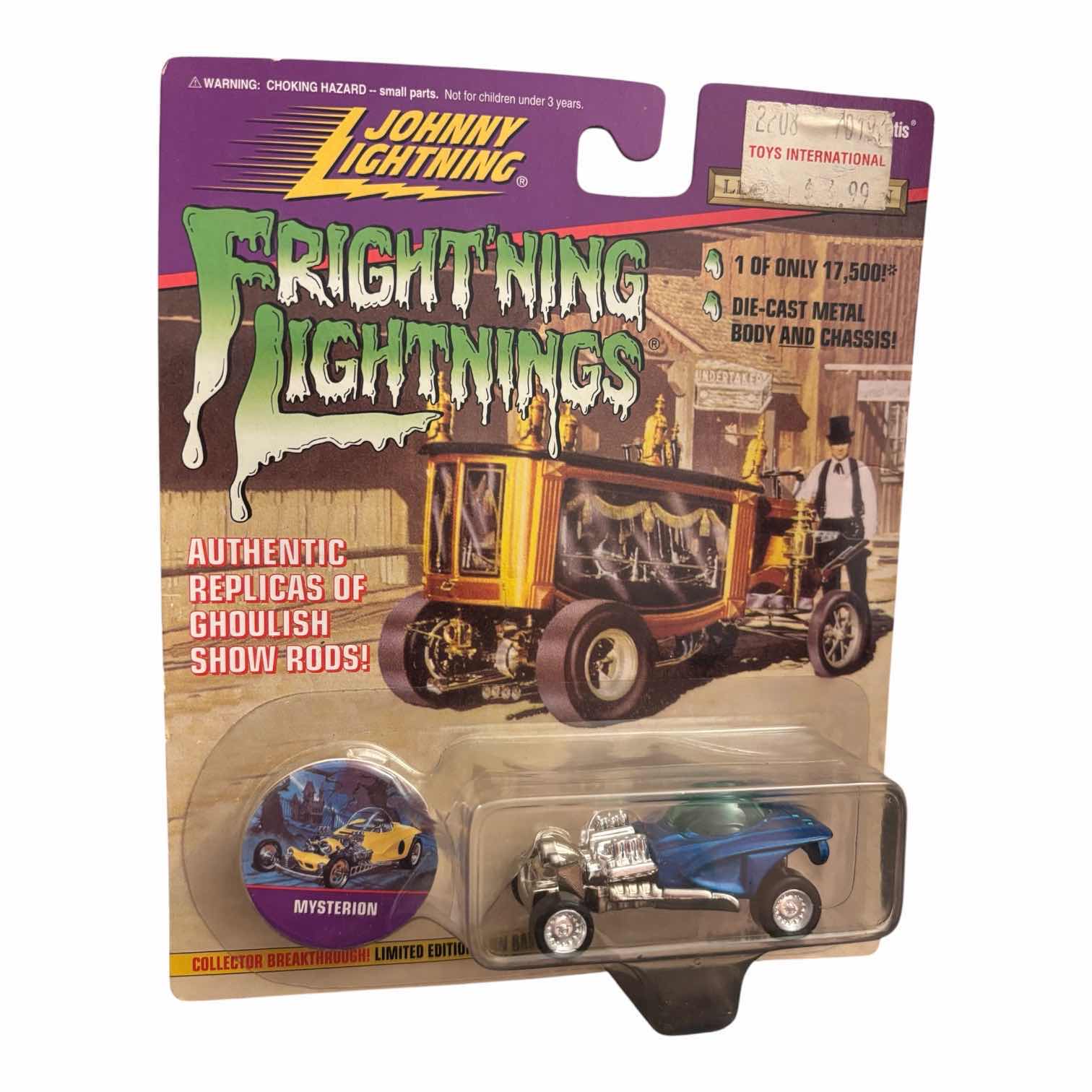 Photo 1 of 1996 JOHNNY LIGHTNING FRIGHT’NING LIGHTNINGS  LIMITED EDITION DIE-CAST REPLICA CAR “MYSTERION”  & COLLECTORS COIN