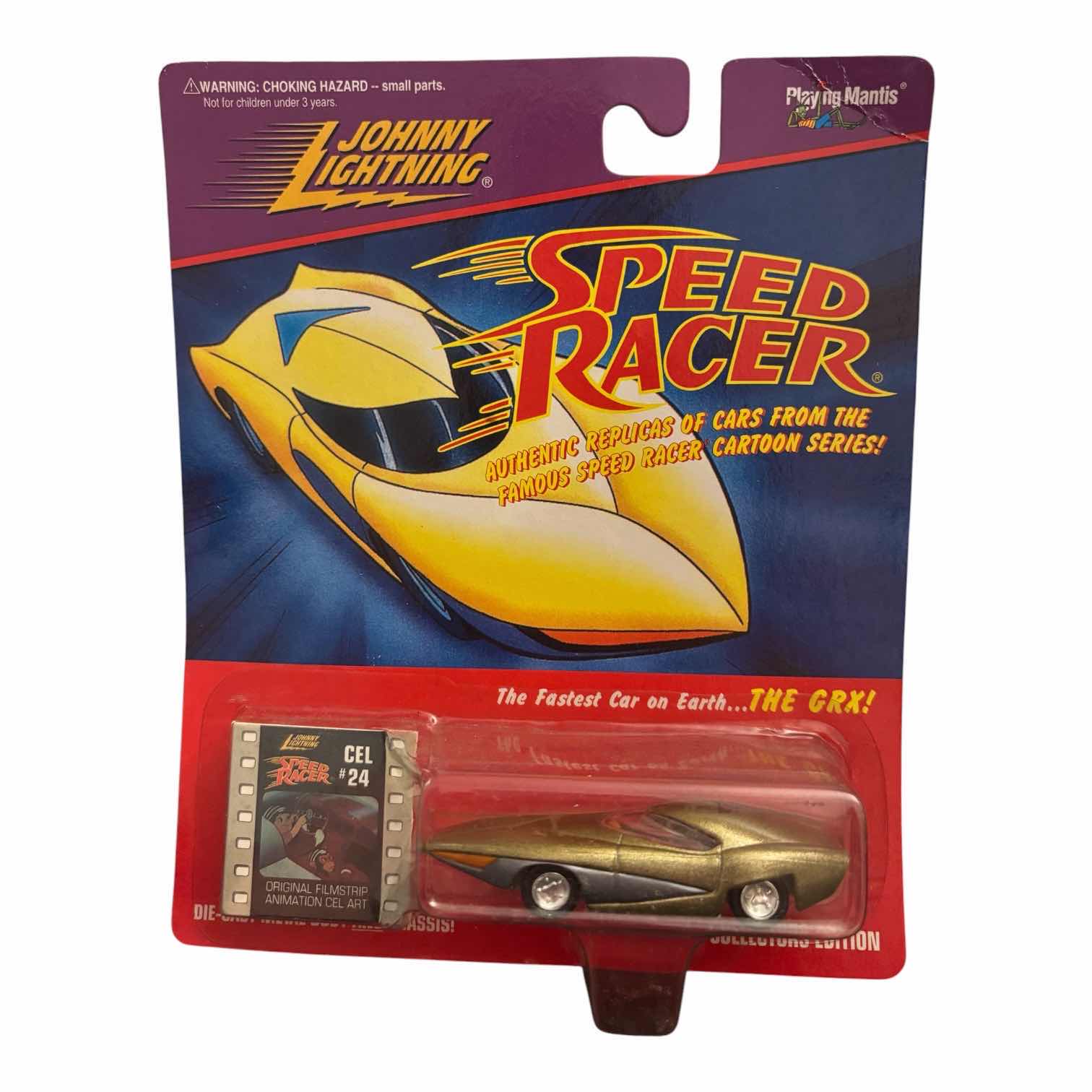 Photo 1 of 1997 JOHNNY LIGHTNING COLLECTORS EDITION SPEED RACER DIE-CAST REPLICA CAR  GRX: FASTEST CAR & ORIGINAL FILMSTRIP ANIMATION CEL ART
