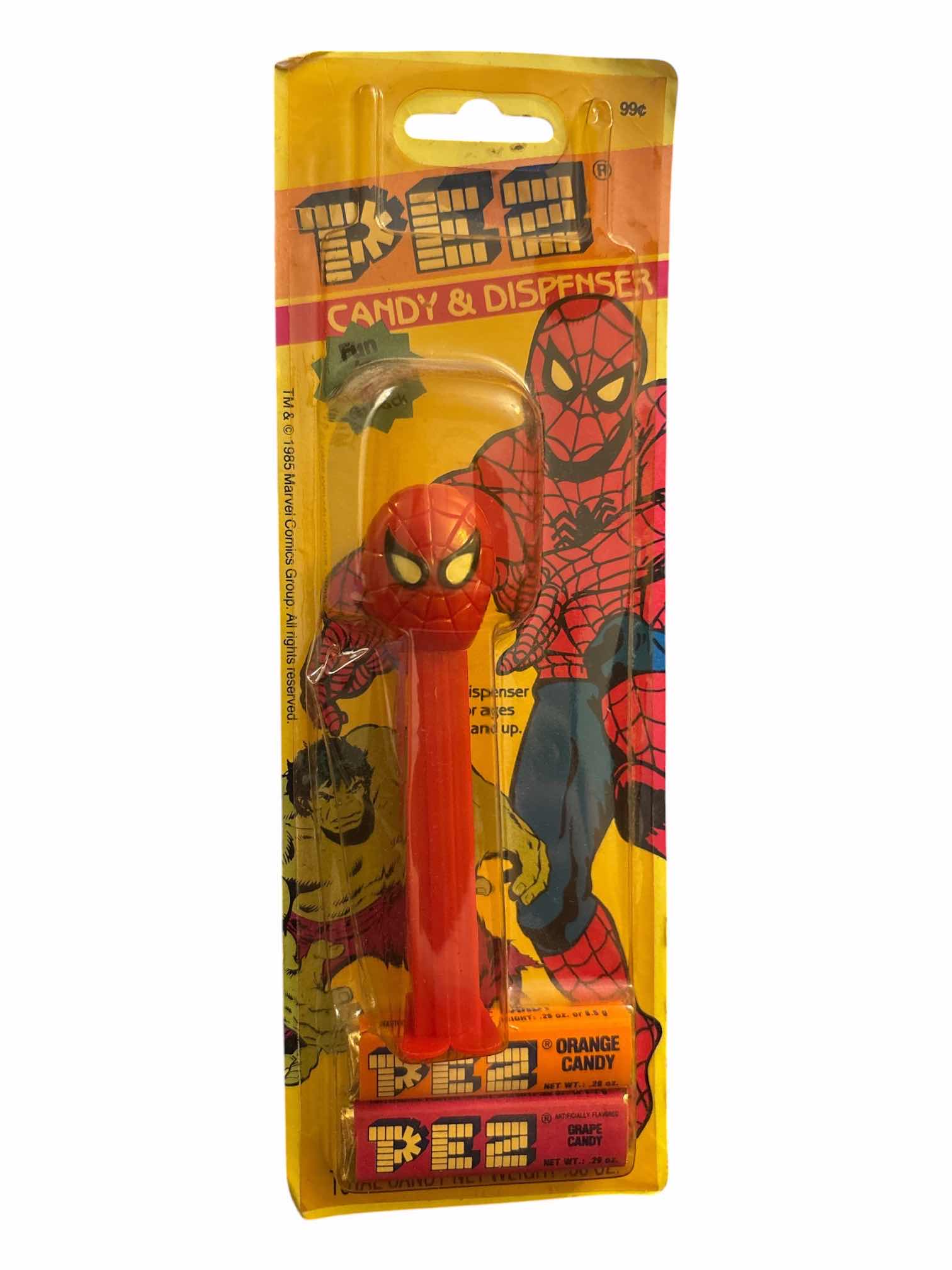 Photo 1 of 1985 PEZ CANDY & DISPENSER, SPIDER-MAN