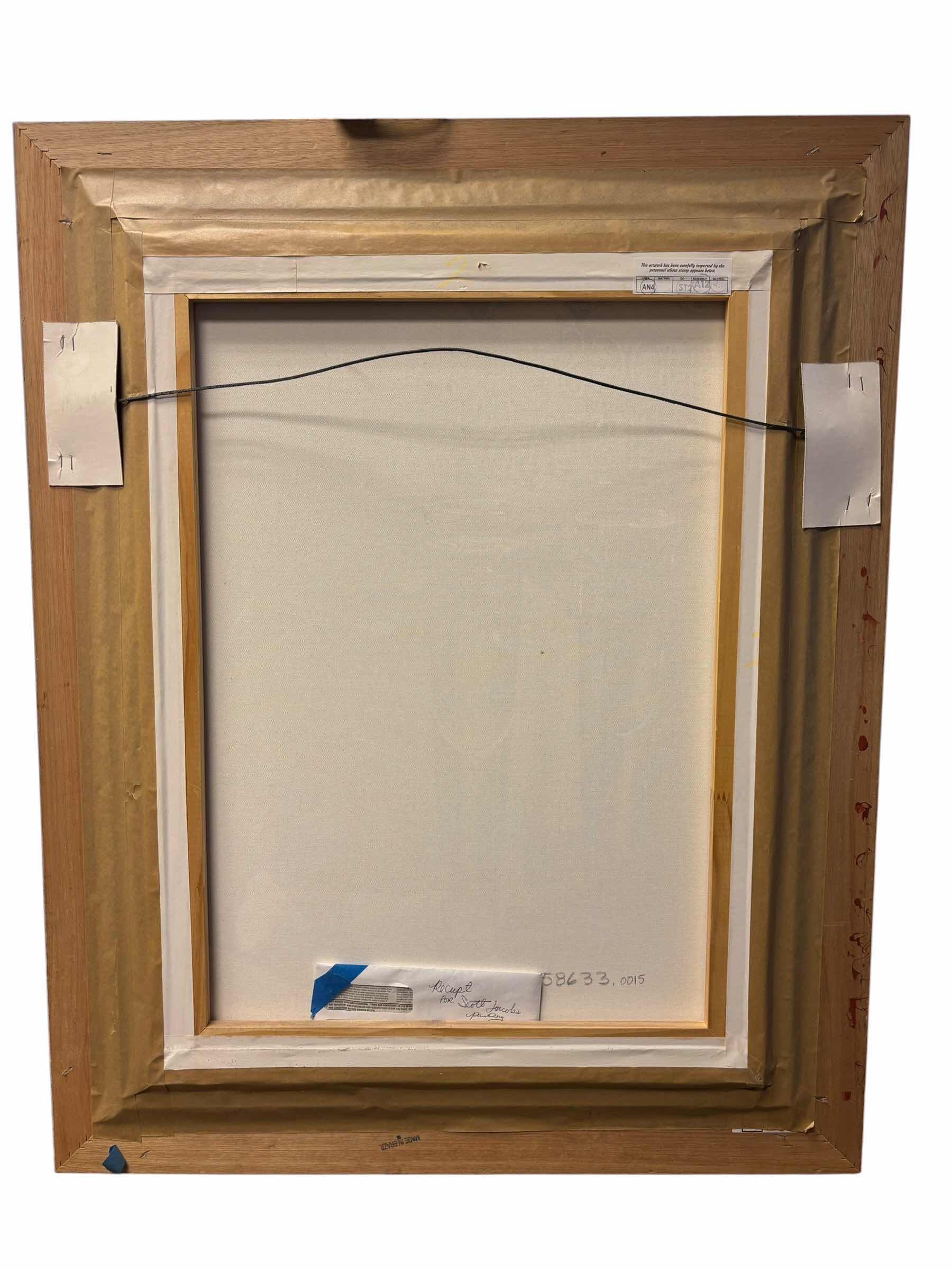 Photo 1 of “PASS THE SALT” FRAMED CANVAS ART BY ARTIST SCOTT JACOBS WITH ORIGINAL PURCHASE RECEIPT 32” X 40”
