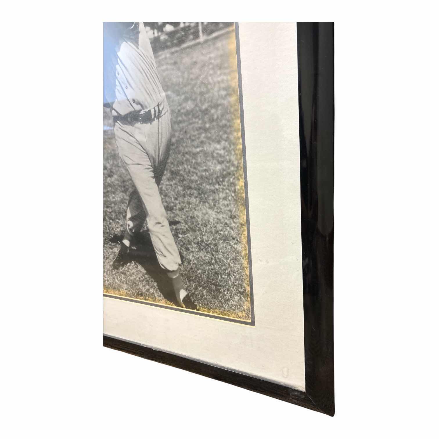 Photo 1 of FRAMED ARTWORK BOSTON RED SOX BASEBALL PLAYER HALL OF FAMER TED WILLIAMS SIGNED 24”X28.5” $349