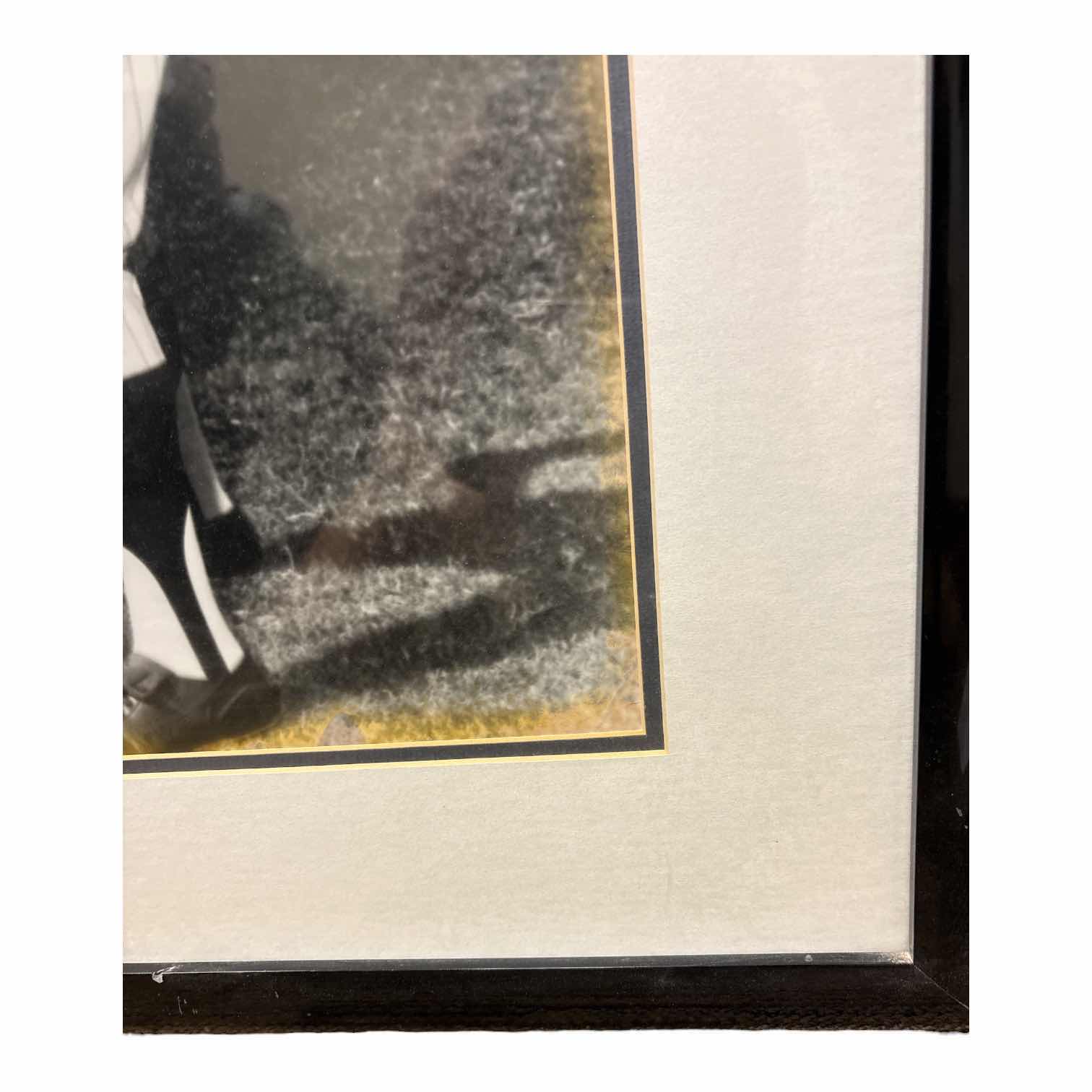 Photo 1 of FRAMED ARTWORK NEW YORK YANKEES BASEBALL PLAYER MICKEY MANTLE SIGNED 24”X28” $2500