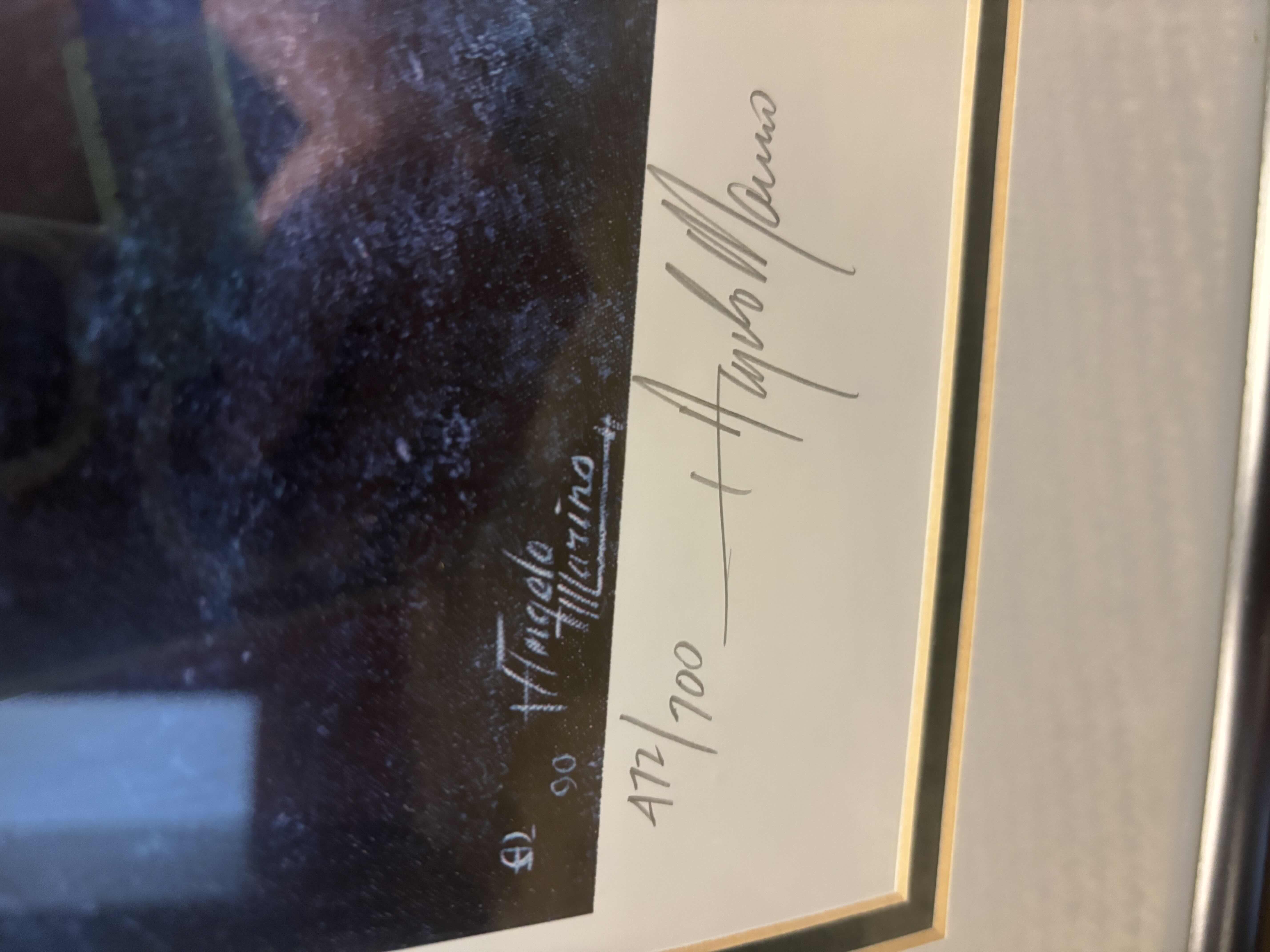 Photo 1 of SIGNED & NUMBERED FRAMED LITHOGRAPH TITLED “FIELD OF DREAMS” BY ARTIST ANGELO MARINO WITH GUARANTEE OF AUTHENTICITY 32” X 22”