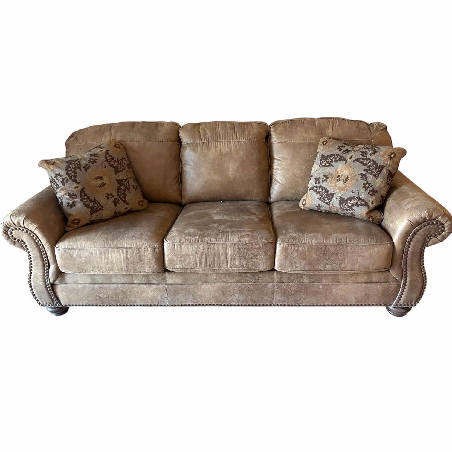 Photo 1 of RUSTIC PRAIRIE LEATHER NAILHEAD TRIM SOFA 89”X38” H37”