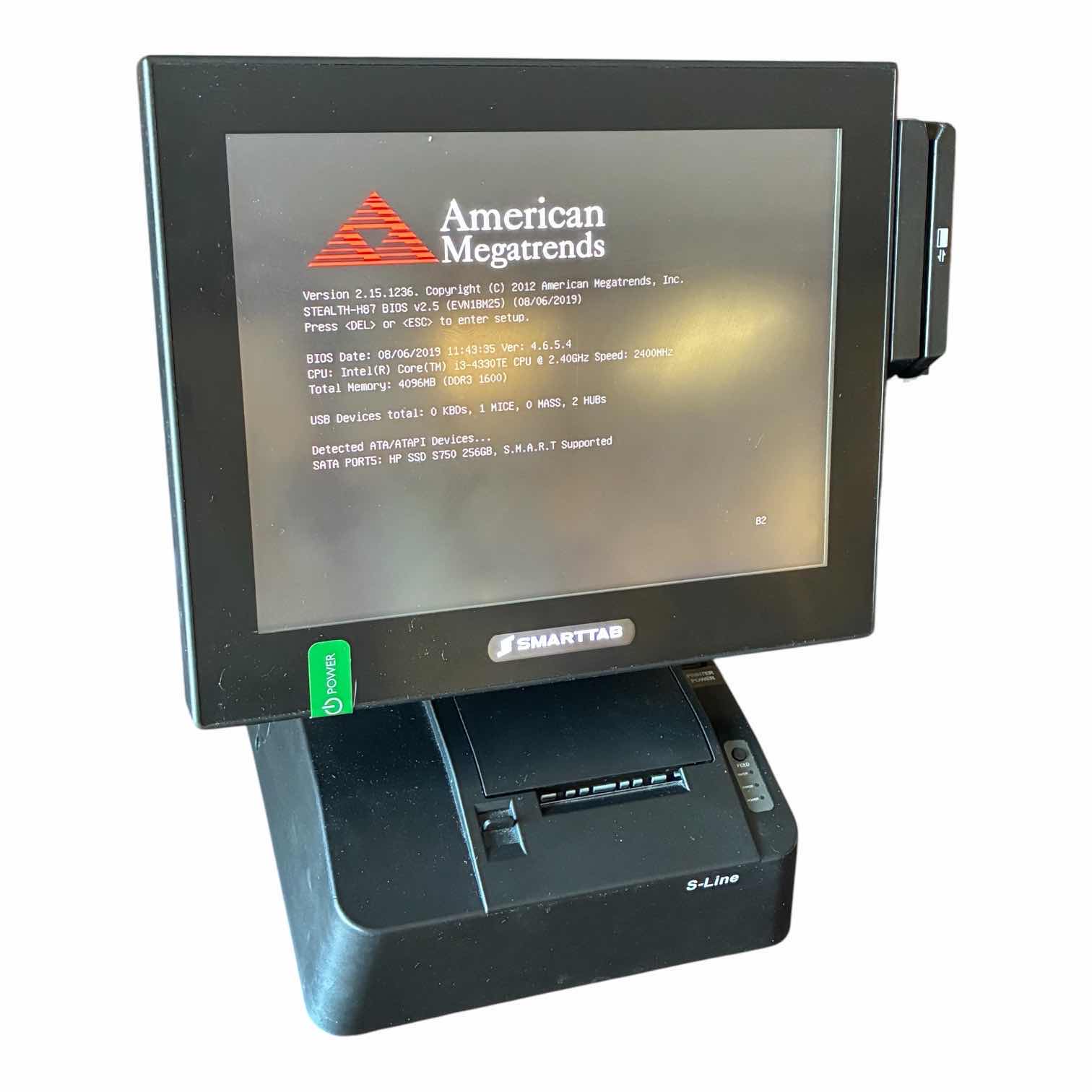Photo 1 of PIONEER SMARTTAB 15” TOUCH SCREEN TERMINAL POS SYSTEM STEALTHTOUCH-M5 W S-LINE THERMAL RECEIPT PRINTER $3587