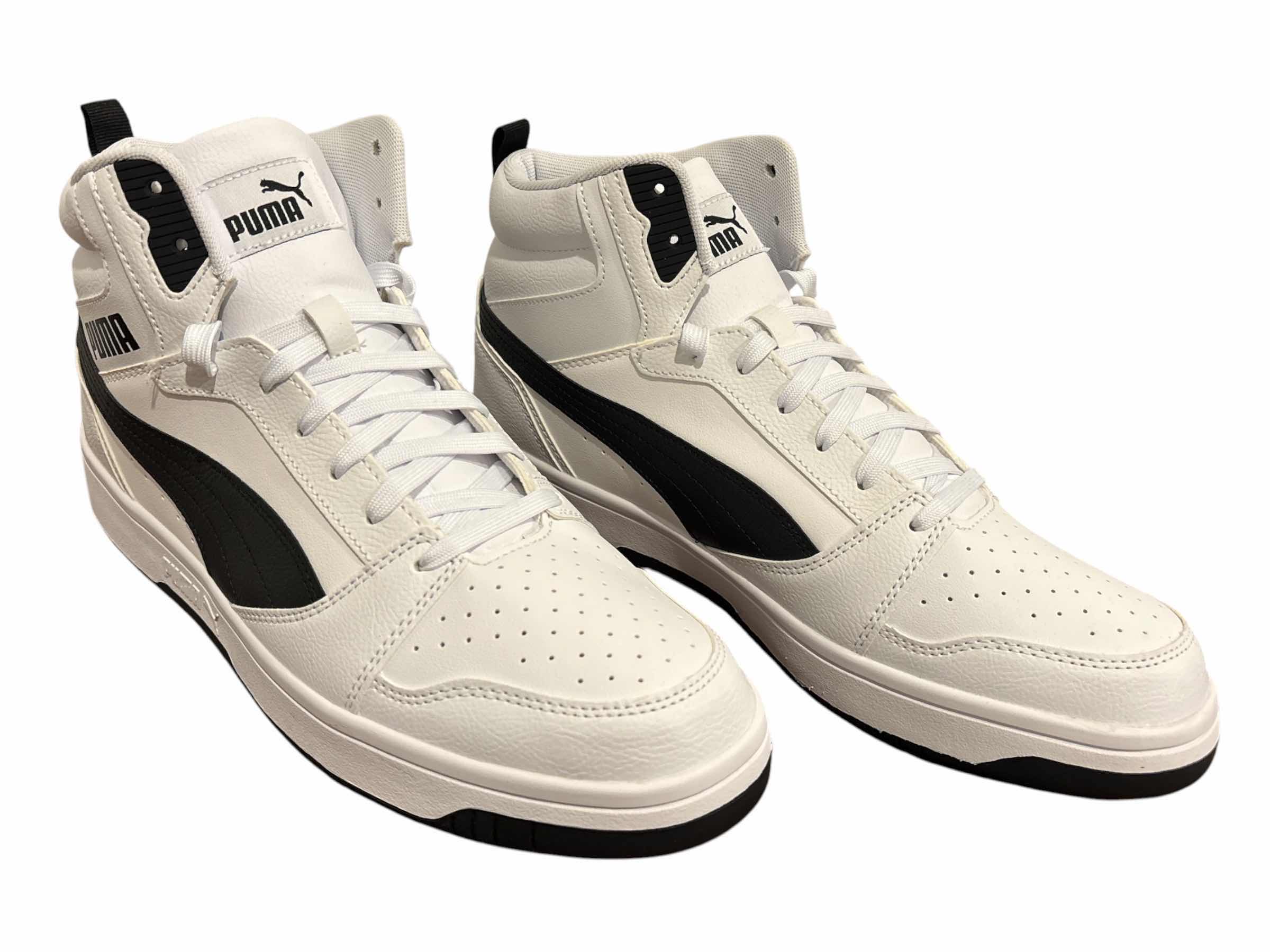 Photo 1 of NEW MEN’S PUMA SHOES, SIZE 12 WHITE/BLACK