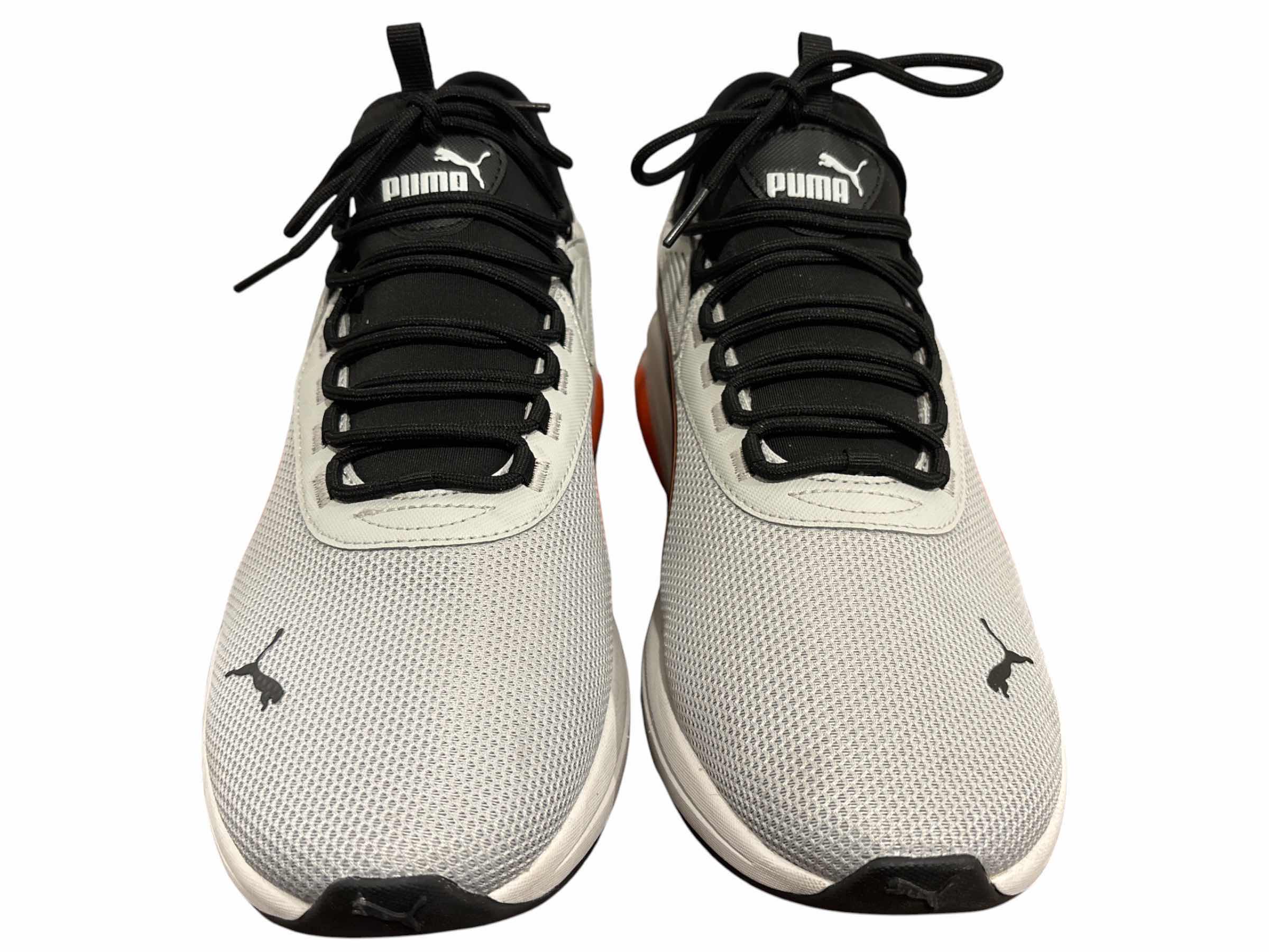 Photo 1 of MEN’S PUMA SHOES, SIZE 12 GREY/BLACK/ORANGE/WHITE