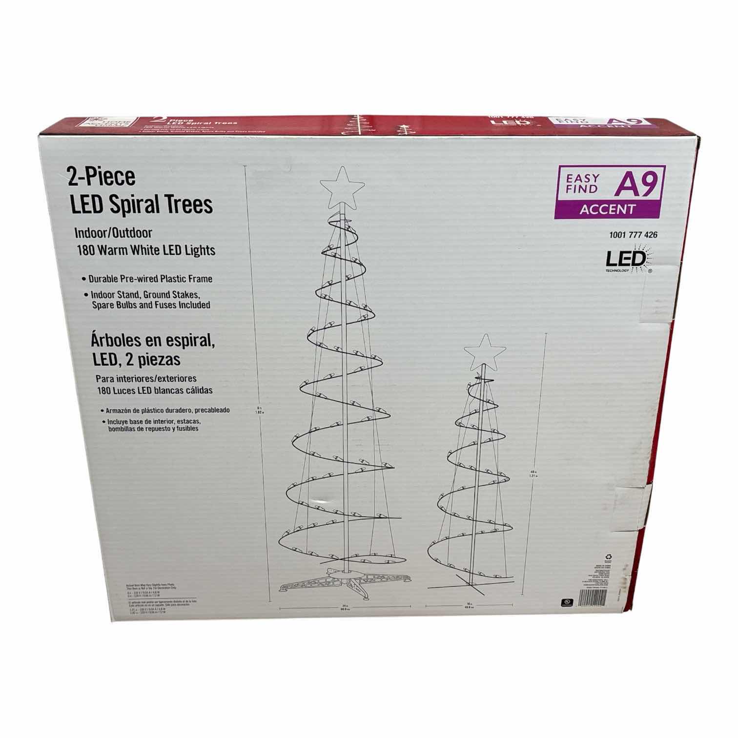 Photo 1 of HOME ACCENTS HOLIDAY 2 PC LED SPIRAL TREES, INDOOR/OUTDOOR A9