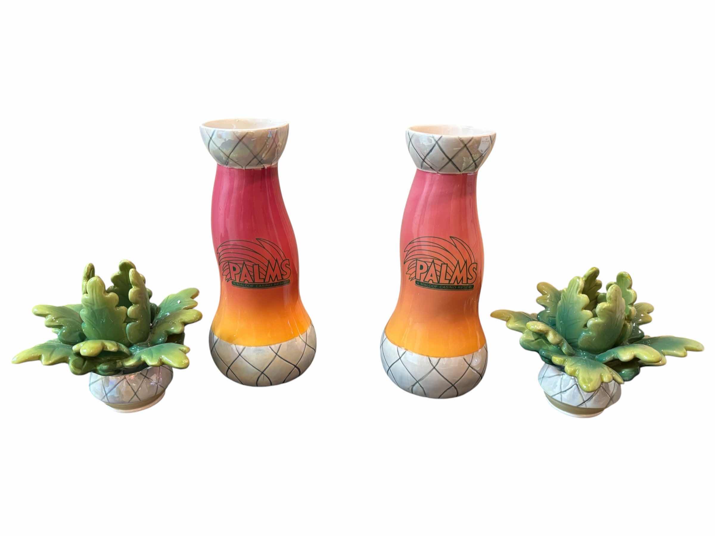 Photo 1 of PALMS HOTEL & CASINO 12.75” CANDLE HOLDERS (2)