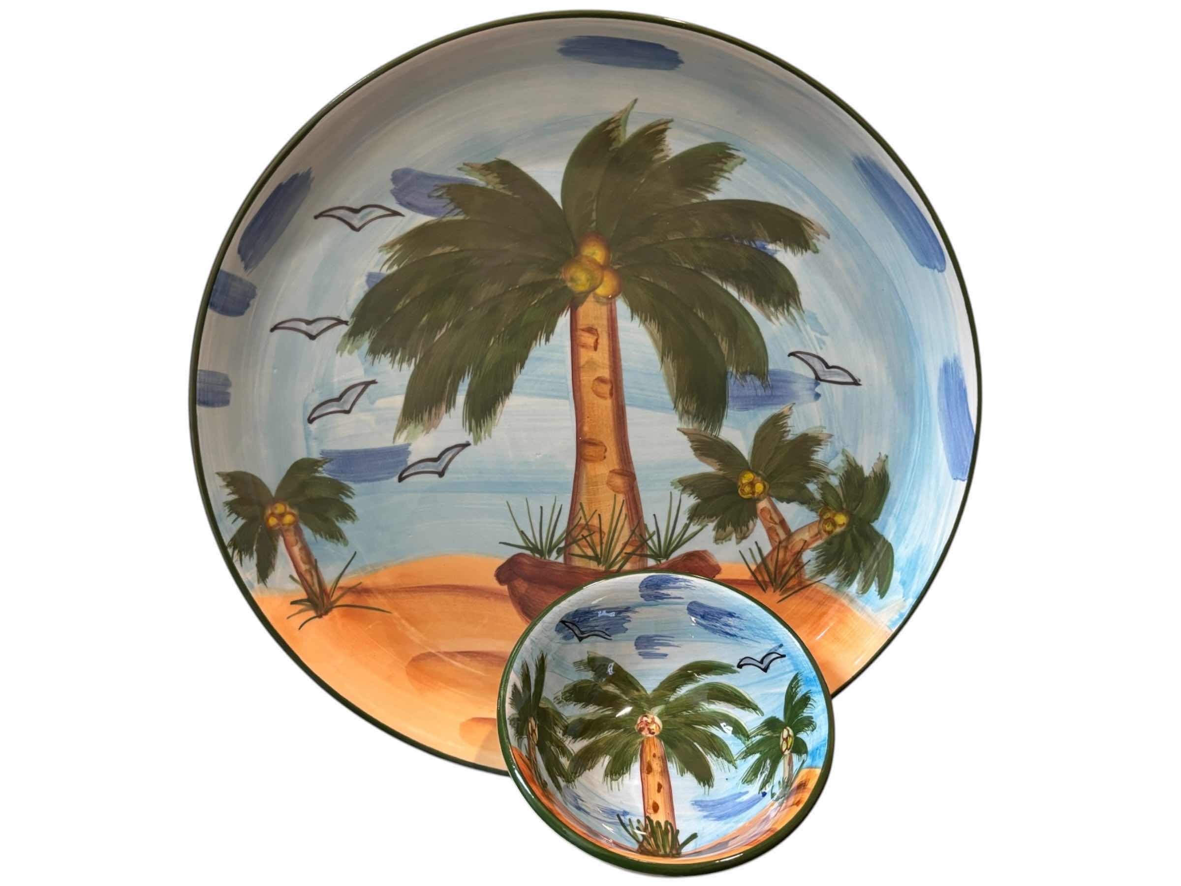 Photo 1 of SILVERTON 2 PC CERAMIC ISLAND THEME CHIP & DIP SET