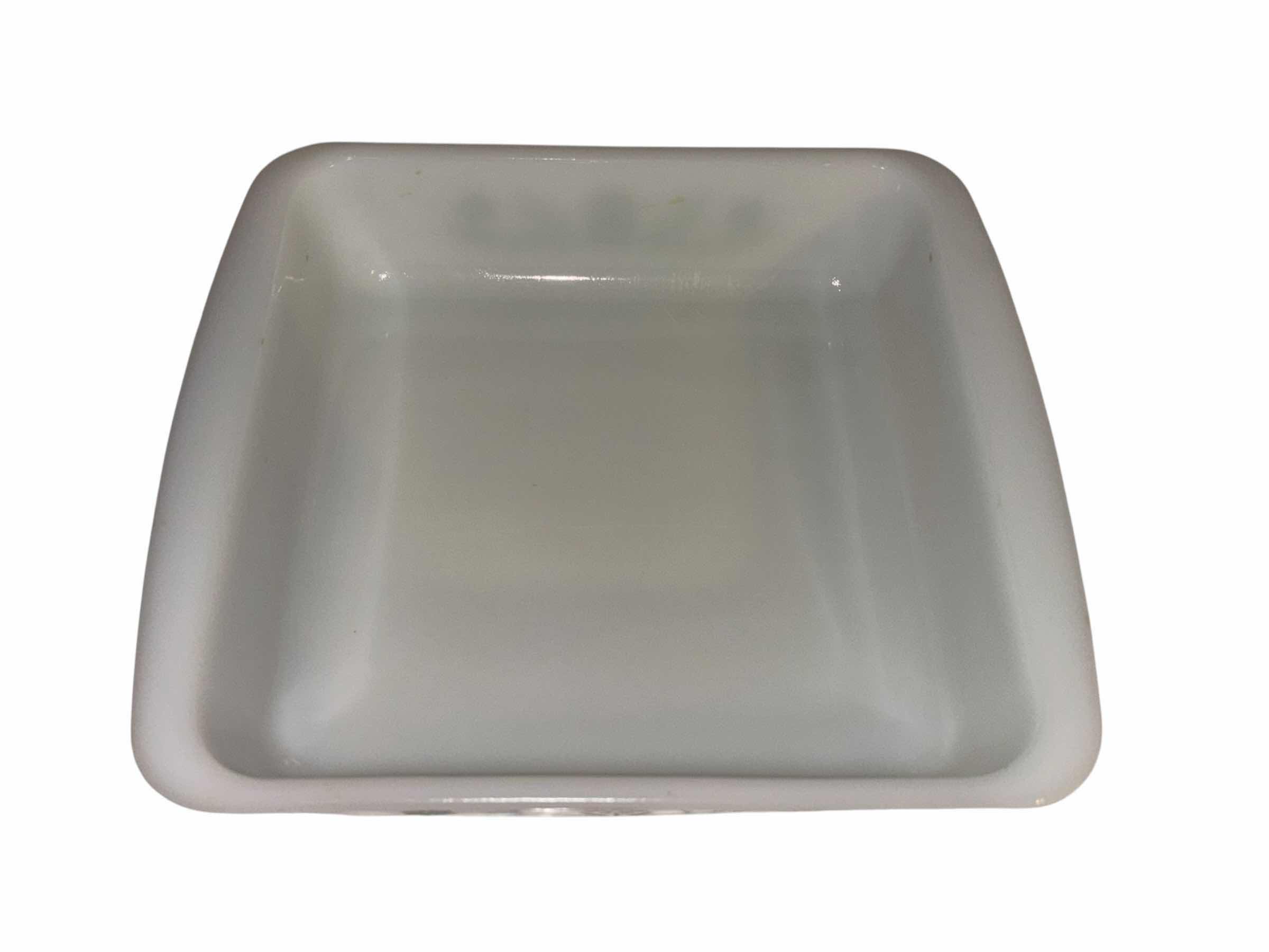 Photo 1 of VINTAGE MID-CENTURY GLASBAKE MILK GLASS PRIMROSE DREAM GREEN SQUARE 8” BROWNIE PAN