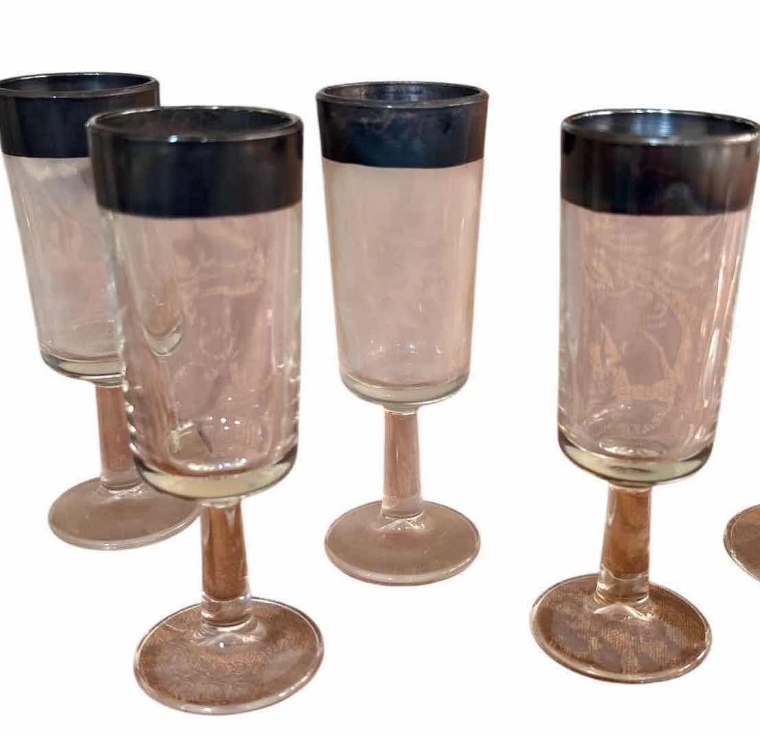 Photo 1 of (12)PCS VINTAGE LUMINARC & ASSORTED GLASS LIQUEUR STEMWARE H4”