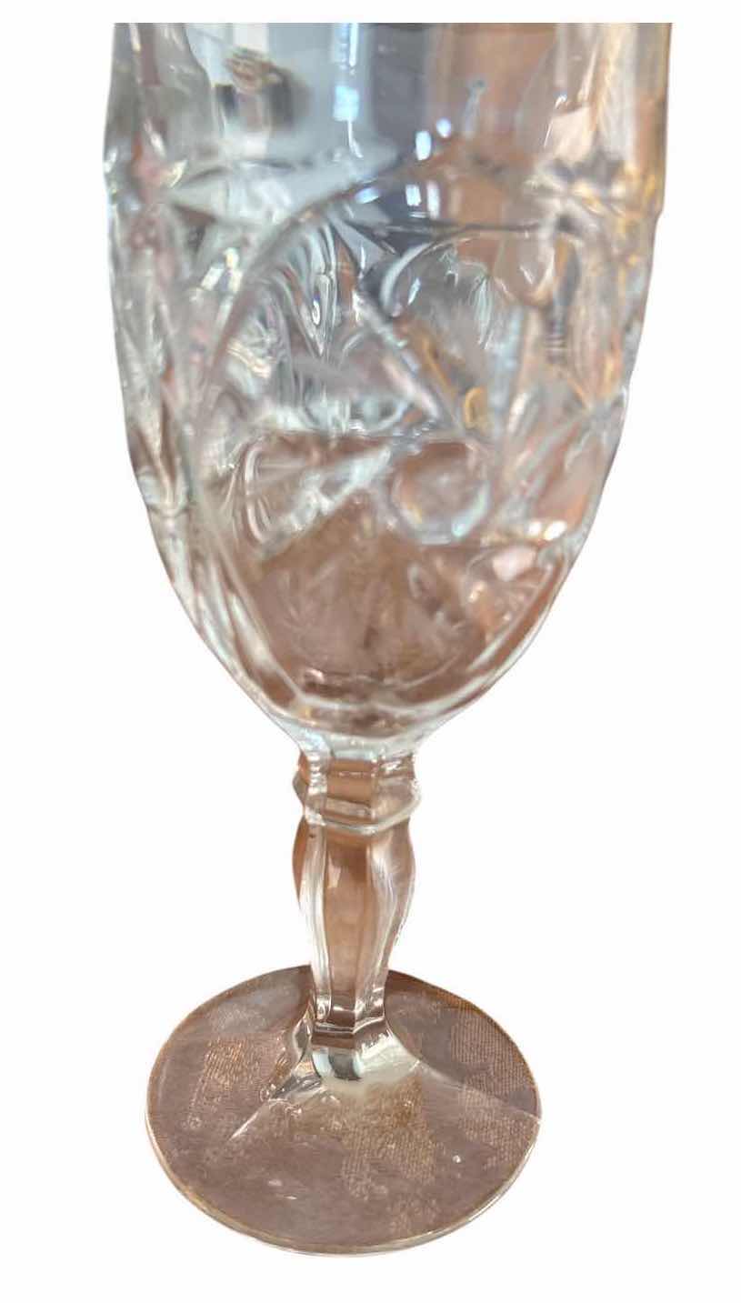 Photo 1 of (3)PCS CRYSTAL STEMMED GOBLETS H6.5”