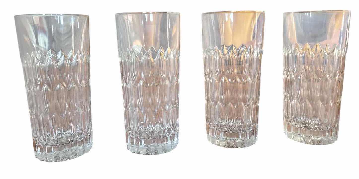 Photo 1 of (4)PCS CRYSTAL HIGHBALL GLASSES H6”