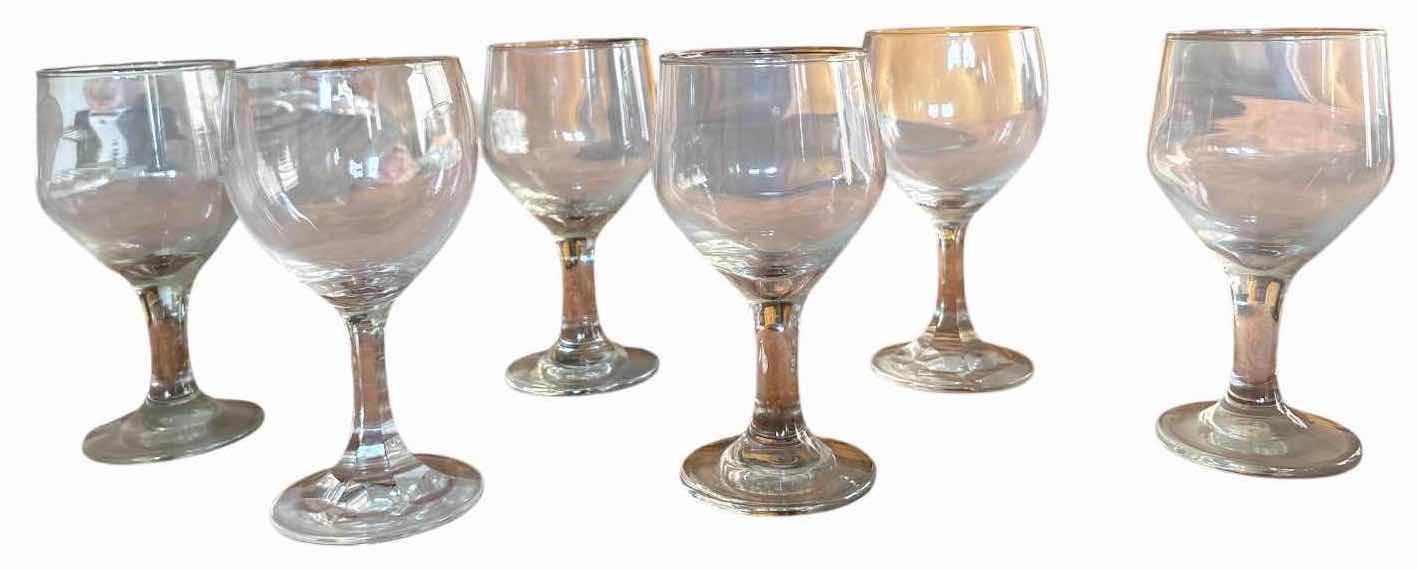 Photo 1 of (6)PCS GLASS GOBLETS H6”