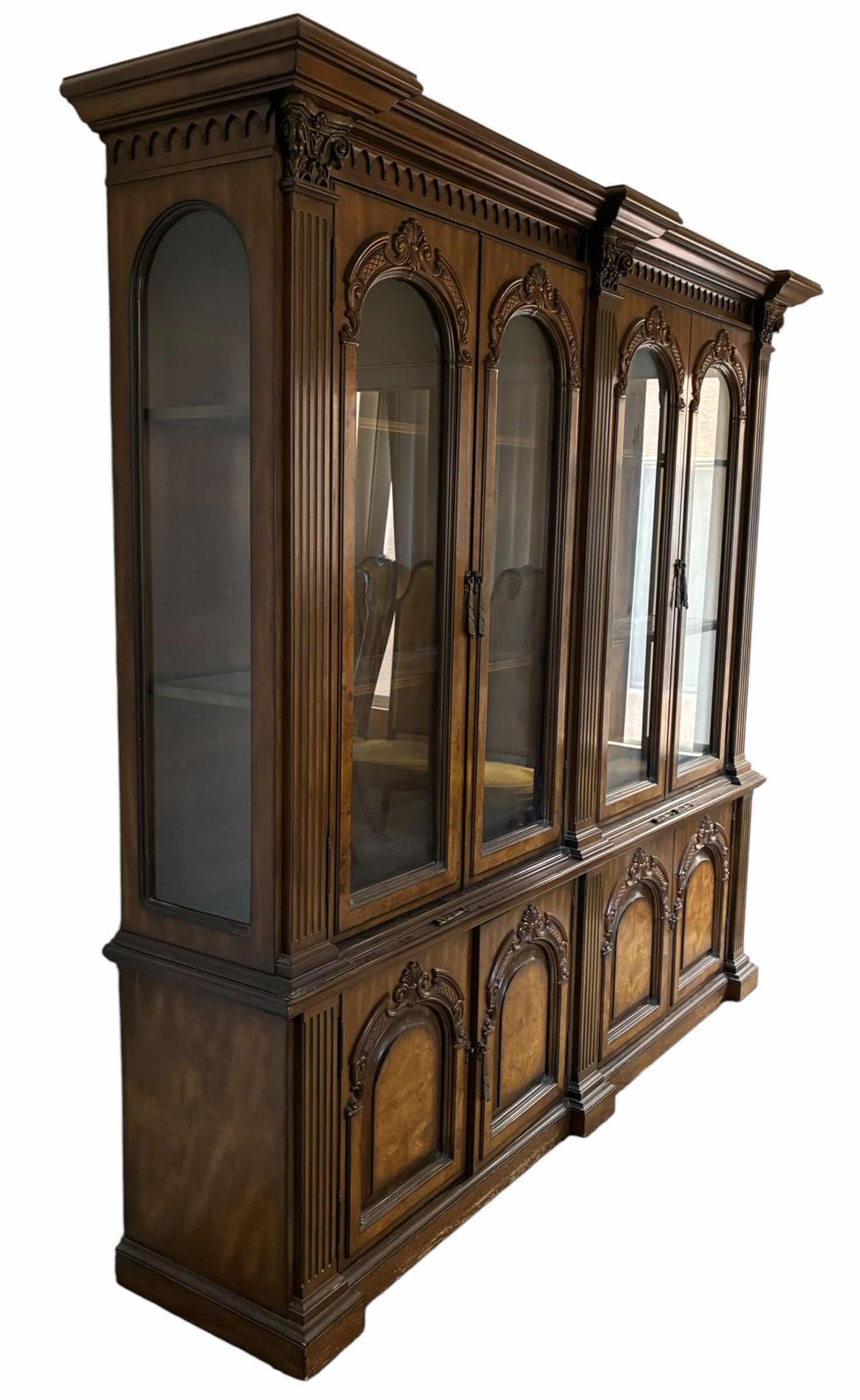 Photo 1 of MID-CENTURY WALNUT WOOD HUTCH CABINET 85“ X 17“ H82”