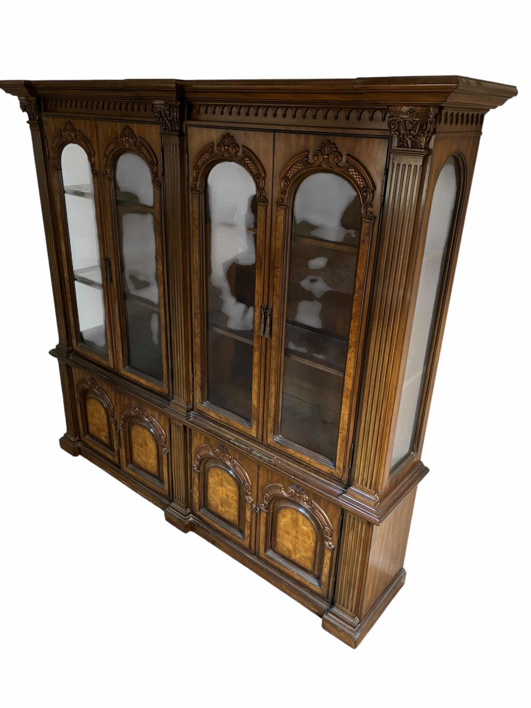 Photo 1 of MID-CENTURY WALNUT WOOD HUTCH CABINET 85“ X 17“ H82”