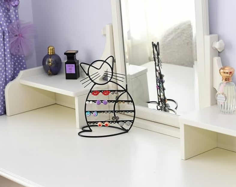 Photo 2 of CASE OF 16 ARAD CAT-SHAPED EARRING HOLDER, JEWELRY RACK, DISPLAY ORGANIZER FOR PIERCINGS (BLACK FINISH)