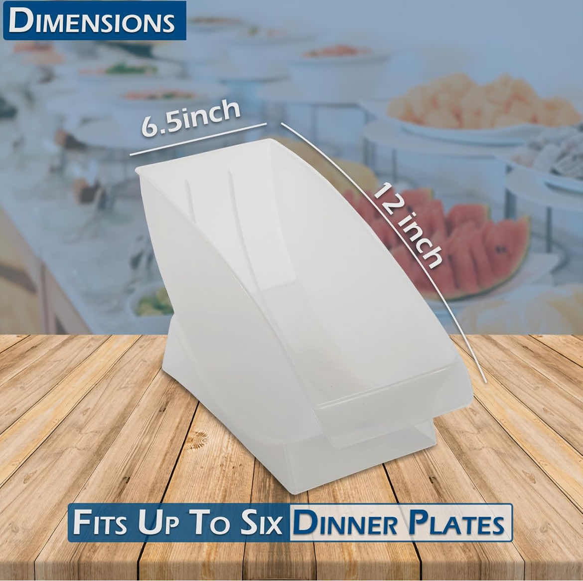 Photo 1 of CASE OF 12 HOME-X  11-INCH DINNER PLATE ORGANIZER KITCHEN CABINET SPACE SAVER DISHWASHER SAFE