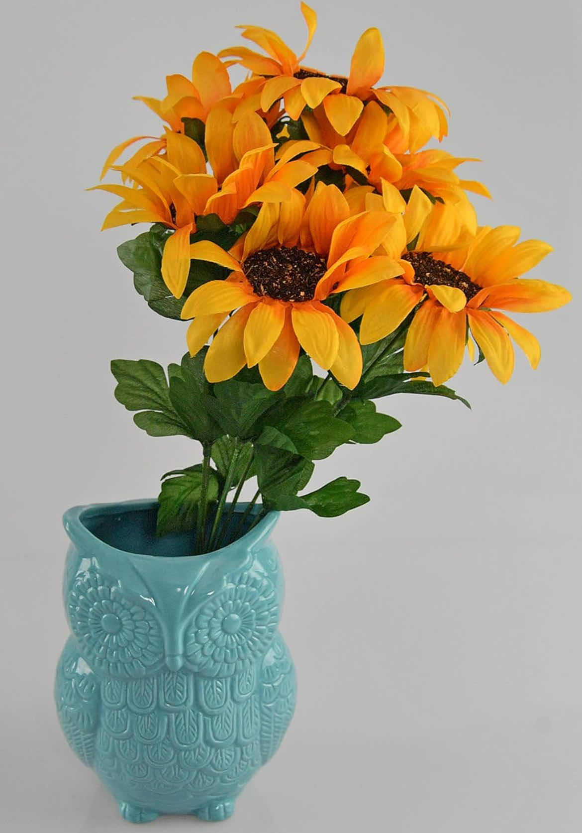 Photo 4 of CASE OF 12 HOME-X LARGE OWL DESIGN CERAMIC COOKING UTENSIL HOLDER, KITCHEN DECOR FOR COOKING ACCESSORIES, CERAMIC UTENSIL HOLDER-MULTIPURPOSE- AQUA BLUE-7” H X 4” D