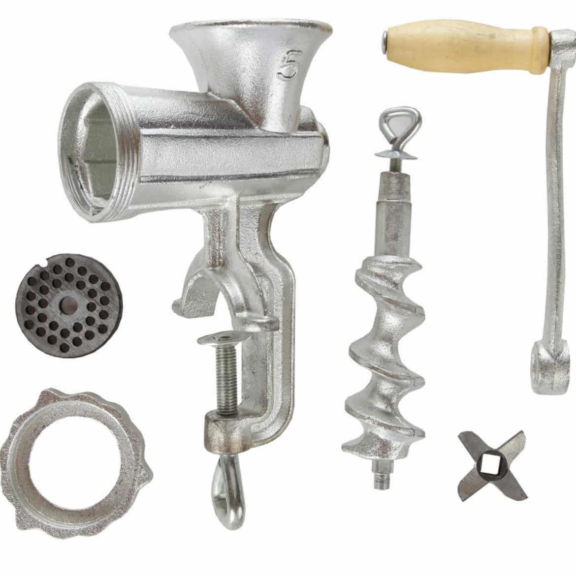 Photo 5 of CASE OF 6 HOME-X CAST IRON MANUAL MEAT MINCER