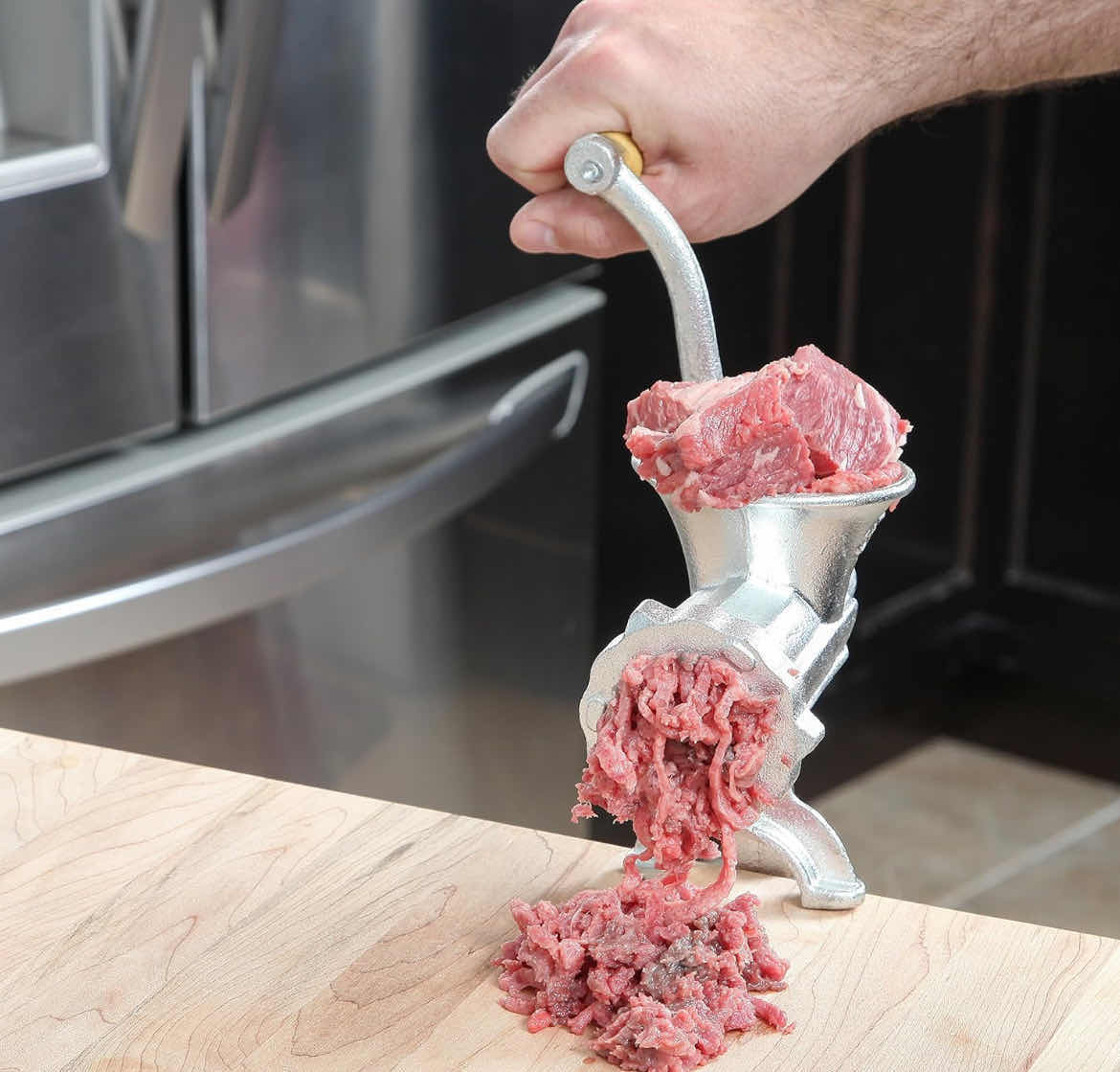 Photo 1 of CASE OF 6 HOME-X CAST IRON MANUAL MEAT MINCER