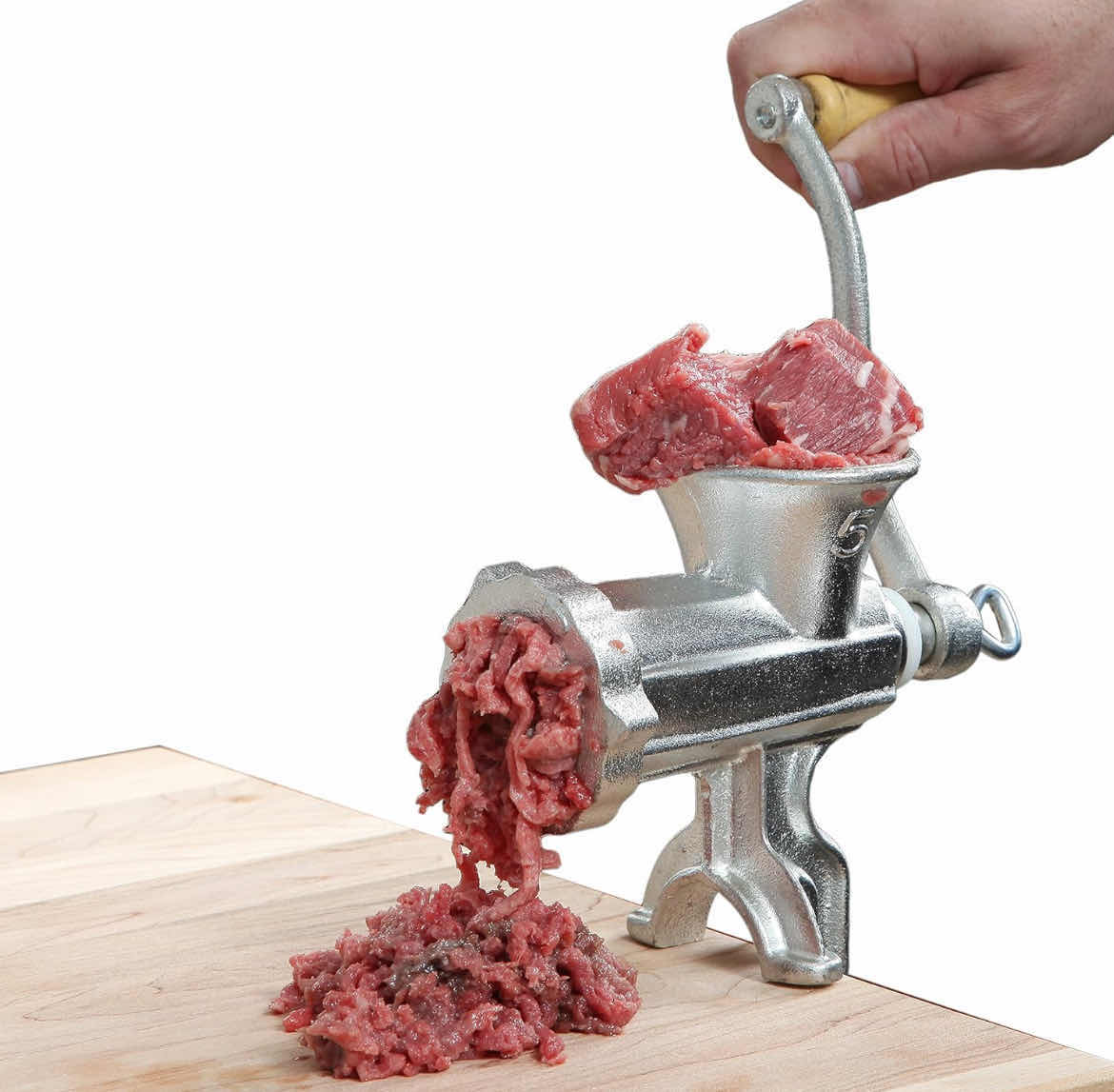 Photo 2 of CASE OF 6 HOME-X CAST IRON MANUAL MEAT MINCER