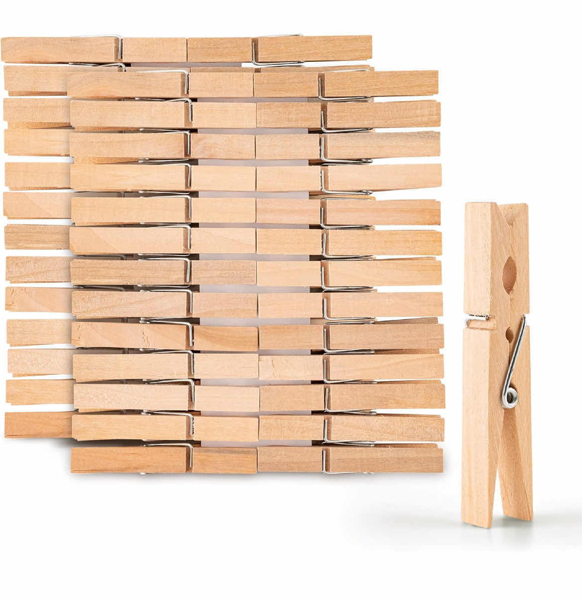 Photo 1 of CASE OF HOME-X WOODEN CLOTHESPINS 100 PCS PER SET/15 SETS PER CASE (1,500 CLOTHESPINS PER CASE)