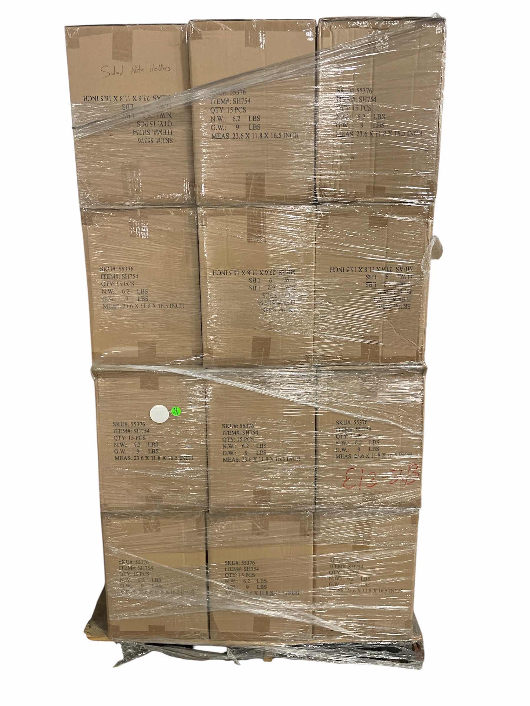Photo 1 of PALLET OF 24 CASES OF 15 HOME-X 9-INCH SALAD/DESSERT PLATE HOLDER