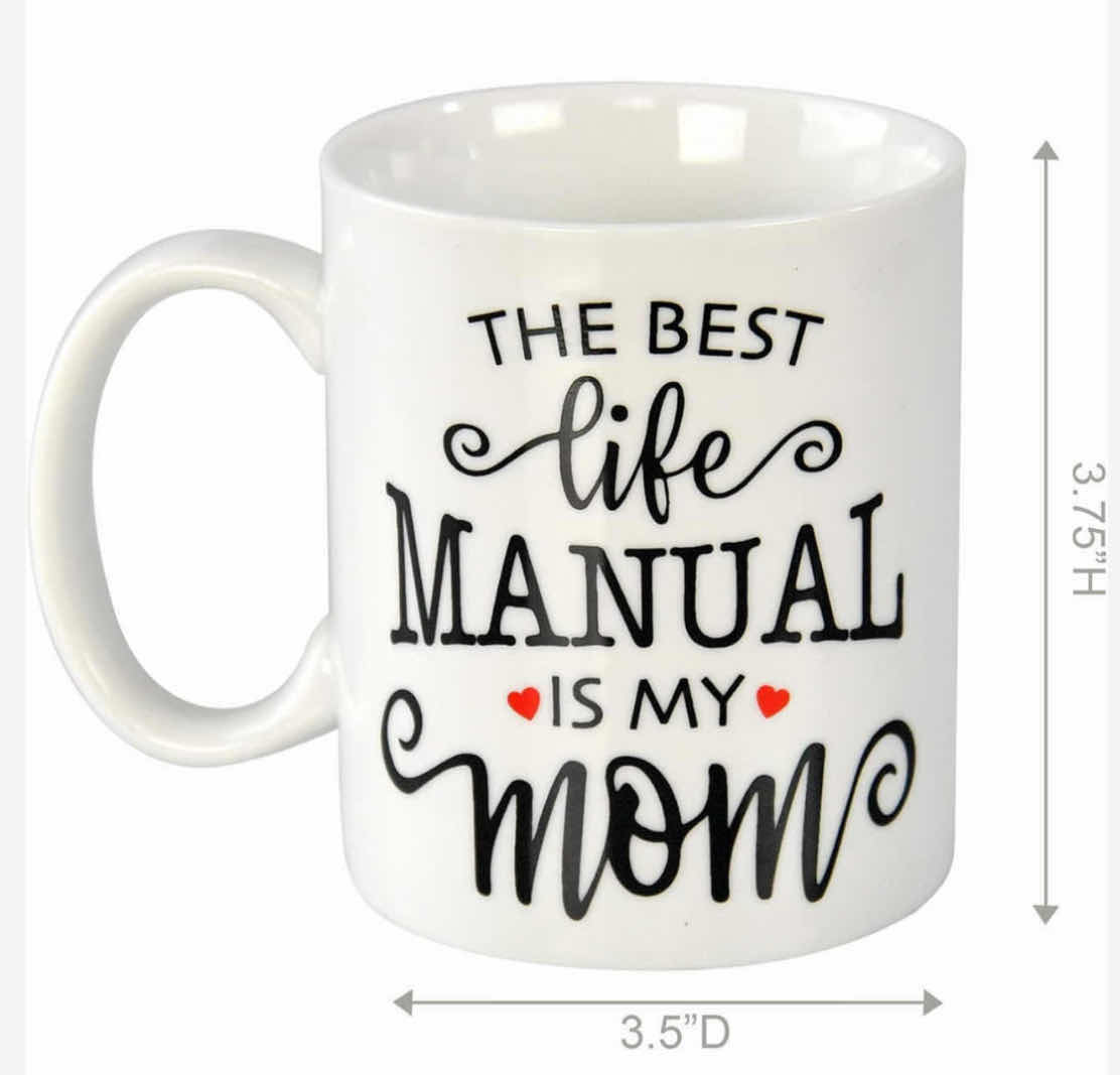 Photo 1 of CASE OF 18 HOME-X THE BEST LIFE MANUAL IS MY MOM CERAMIC COFFEE MUG