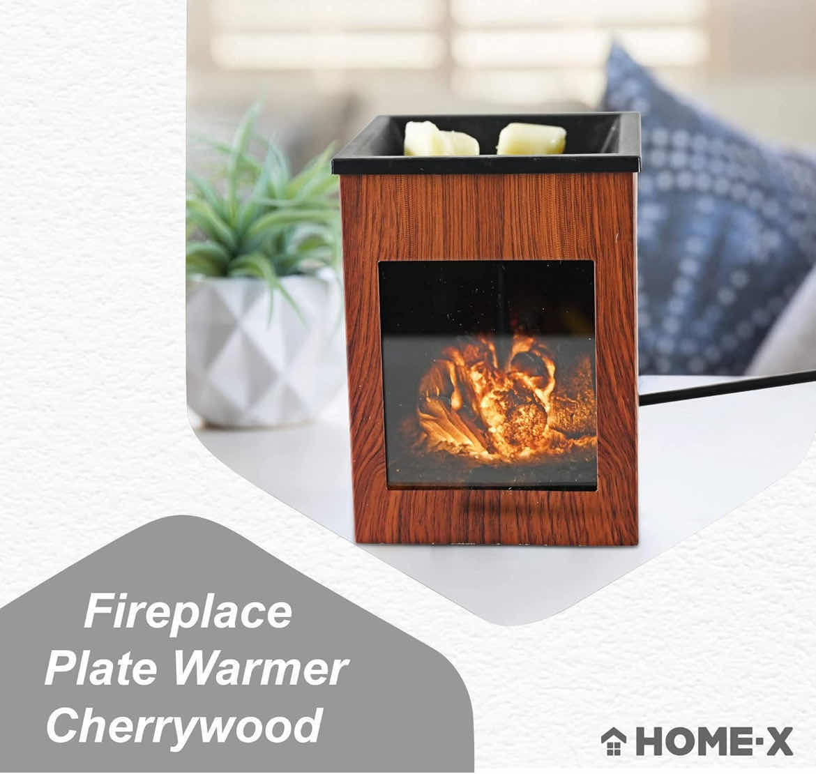 Photo 1 of CASE OF 12 HOME-X GLOWING FIREPLACE WAX WARMER CHERRYWOOD