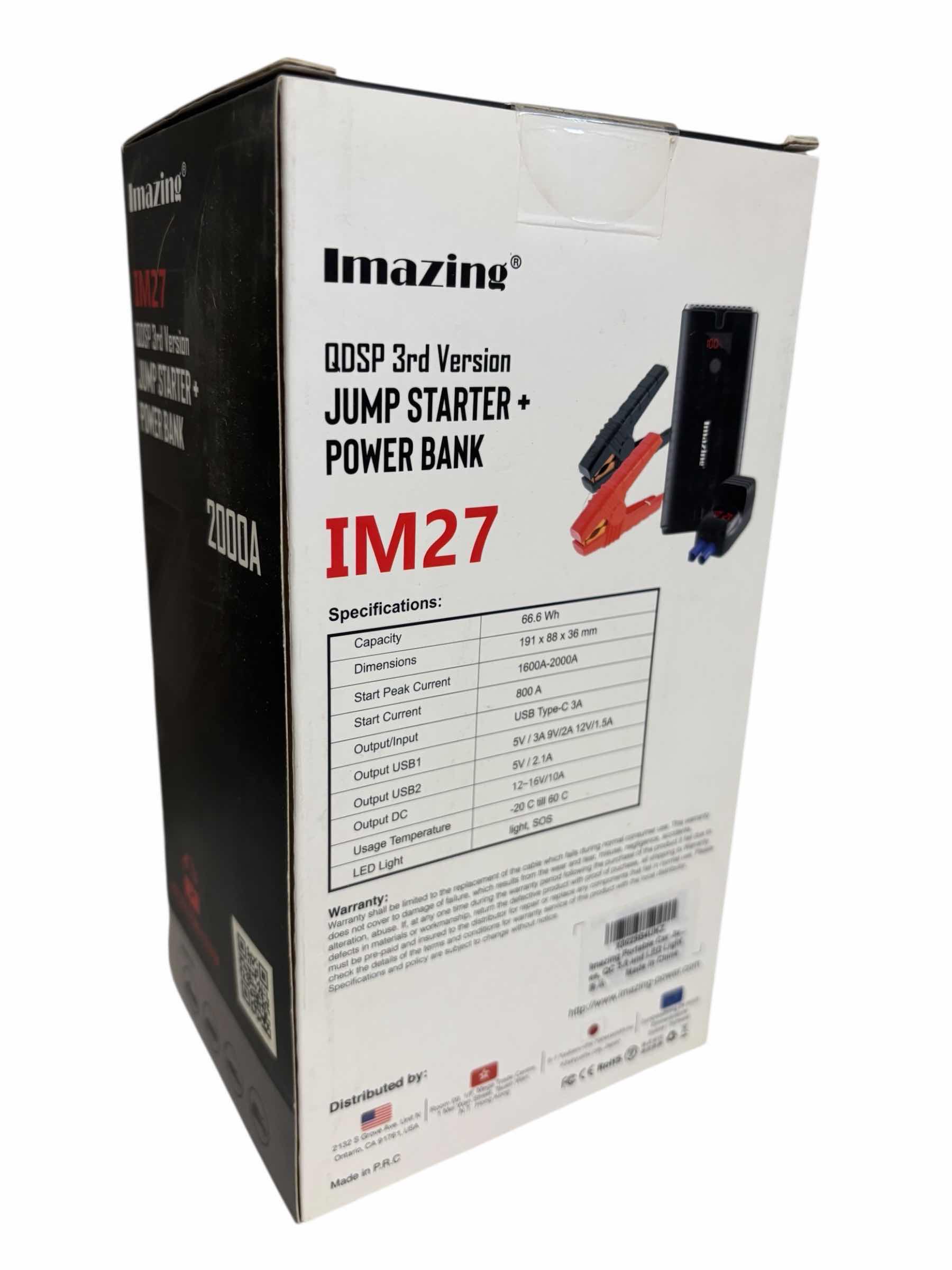 Photo 1 of IMAZING IM27 QDSP 3RD VERSION JUMP STARTER + POWER BANK 2000A