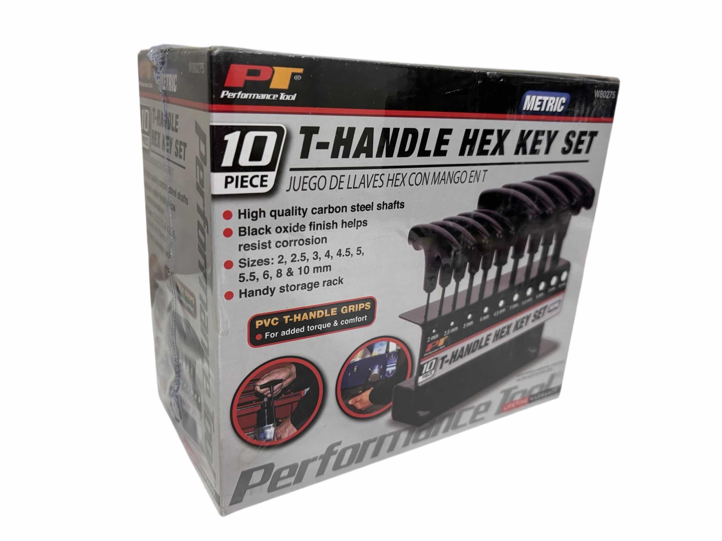 Photo 1 of PERFORMANCE TOOL 10 PC T-HANDLE HEX KEY SET W80275