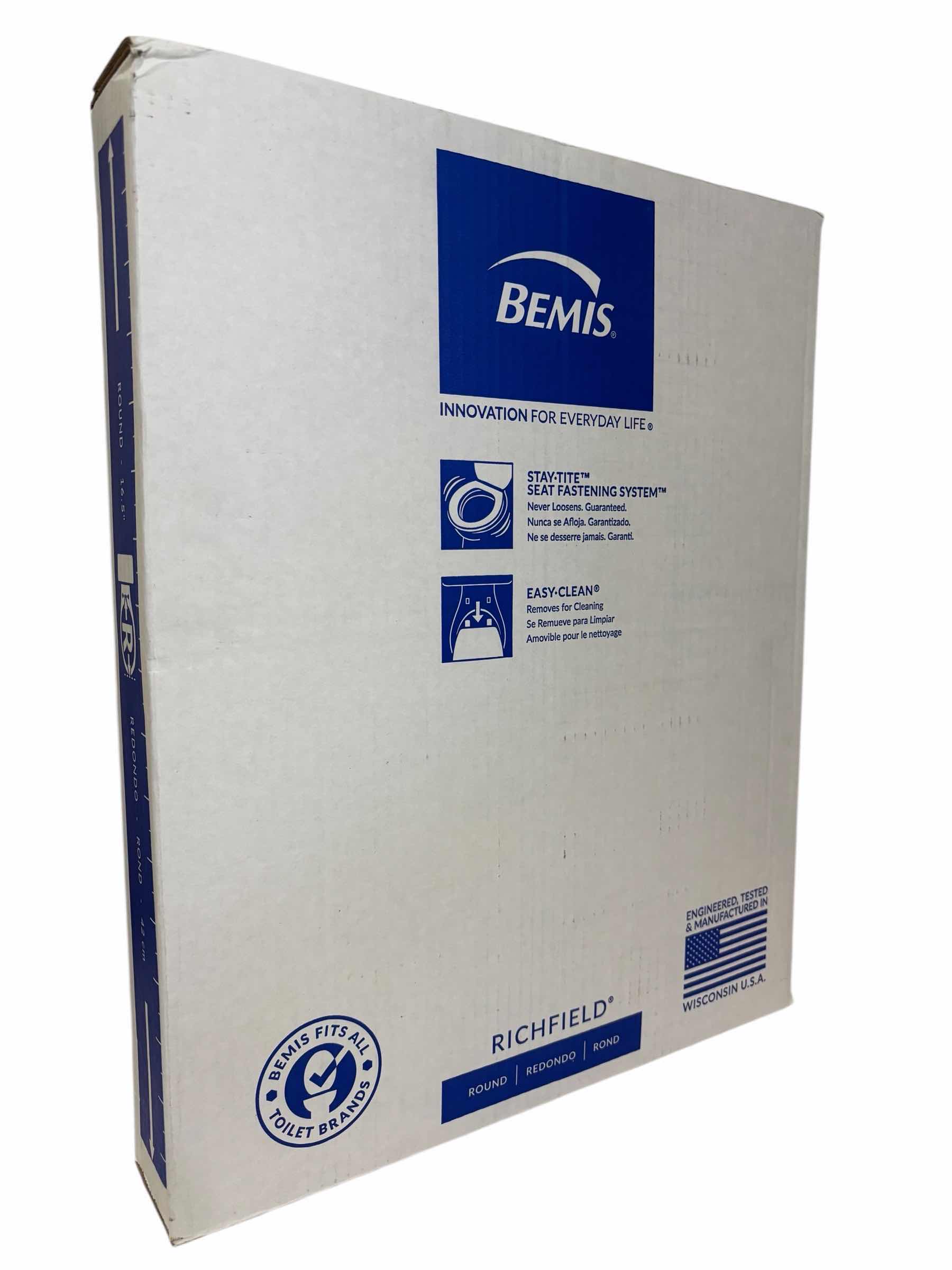 Photo 1 of BEMIS RICHFIELD 16.5” ROUND ENAMELED WOOD TOILET SEAT, WHITE 7M521EC 000