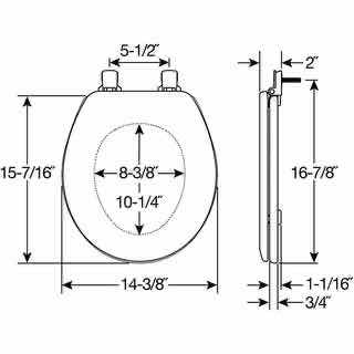 Photo 1 of BEMIS RICHFIELD 16.5” ROUND ENAMELED WOOD TOILET SEAT, WHITE 7M521EC 000