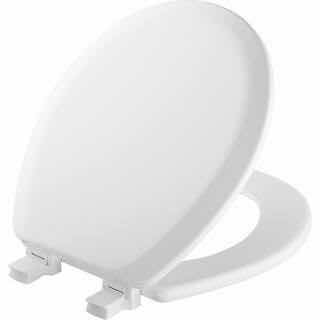 Photo 1 of BEMIS RICHFIELD 16.5” ROUND ENAMELED WOOD TOILET SEAT, WHITE 7M521EC 000